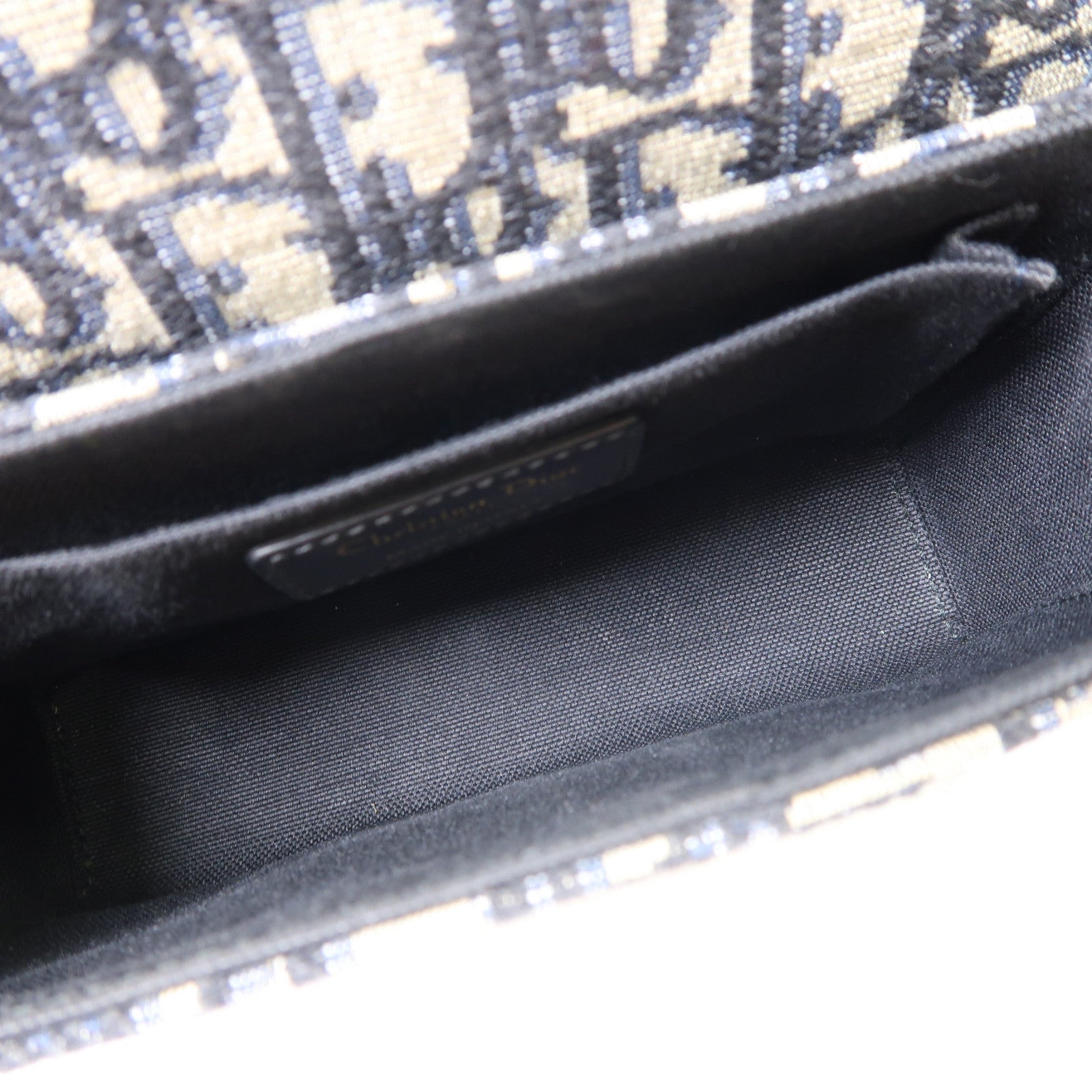 Dior 【激減優惠】帆布30 Montaigne金扣肩背袋米色/深藍色