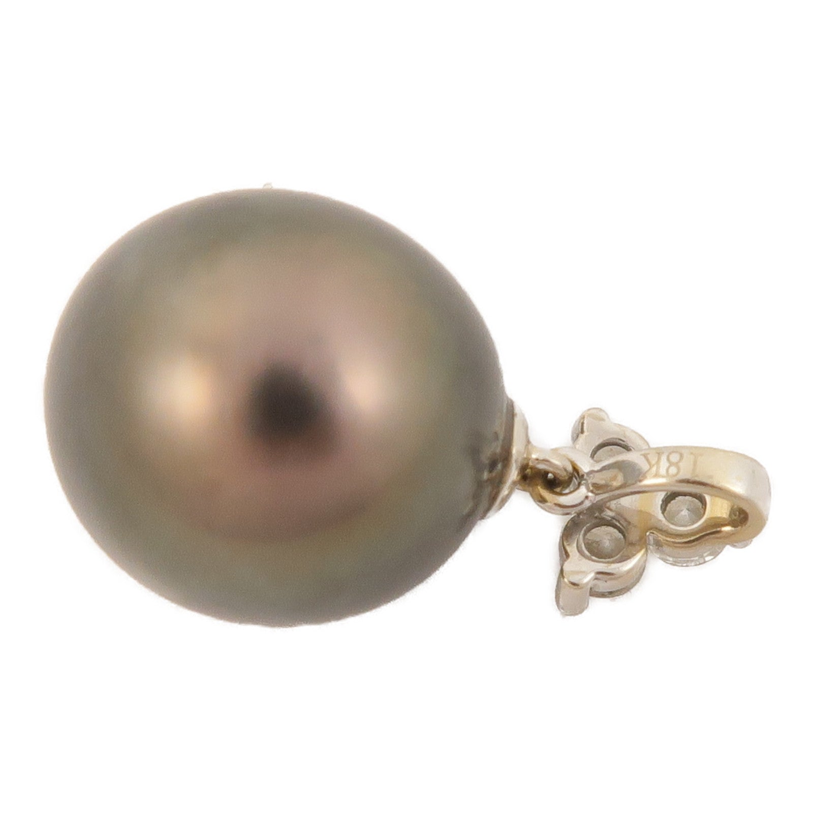 JEWELRY 18K白金Pearl Pendant Top珍珠吊墜