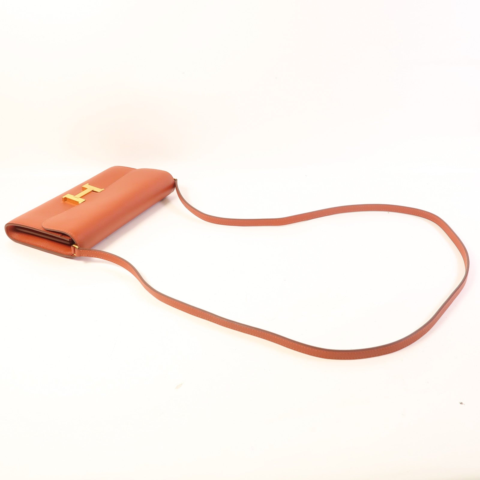 HERMES Evercolor皮革Constance To Go金扣肩背袋