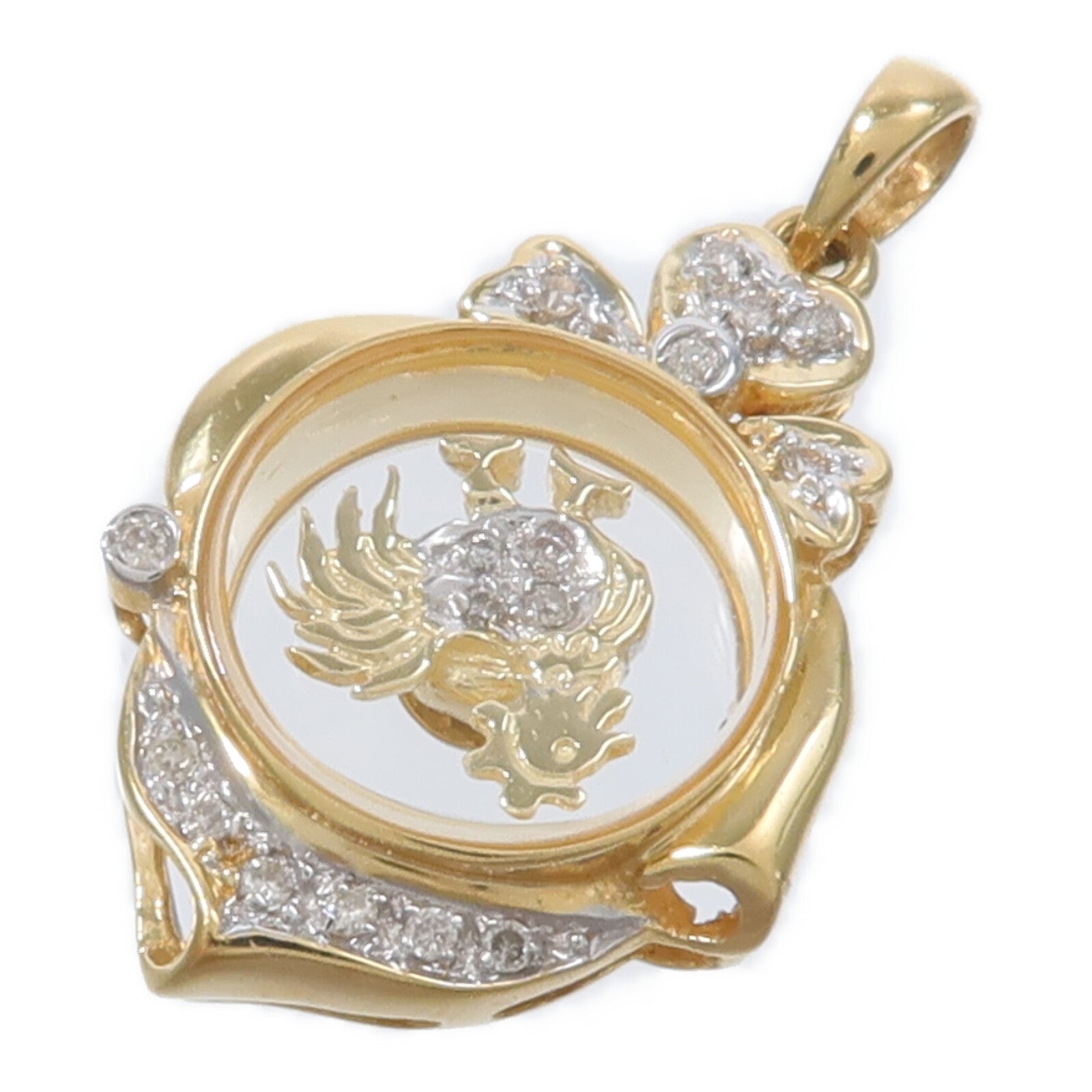 JEWELRY 18K黃金/白金Diamond Pendant Top鑽石吊墜