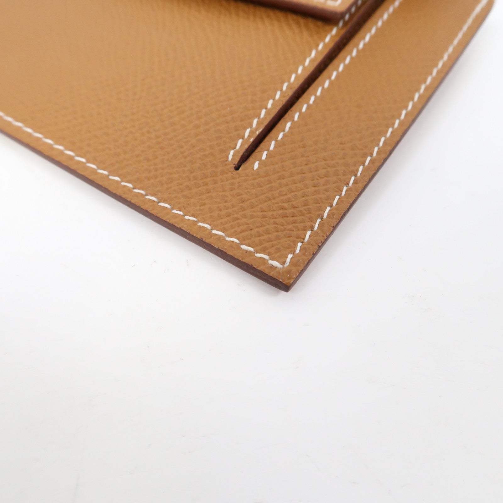 HERMES Epsom皮革Kelly Pocket金扣錢包金色