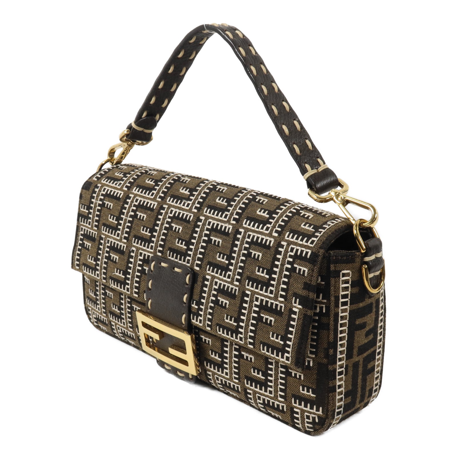 FENDI 帆布Baguette Bag手挽肩背兩用袋