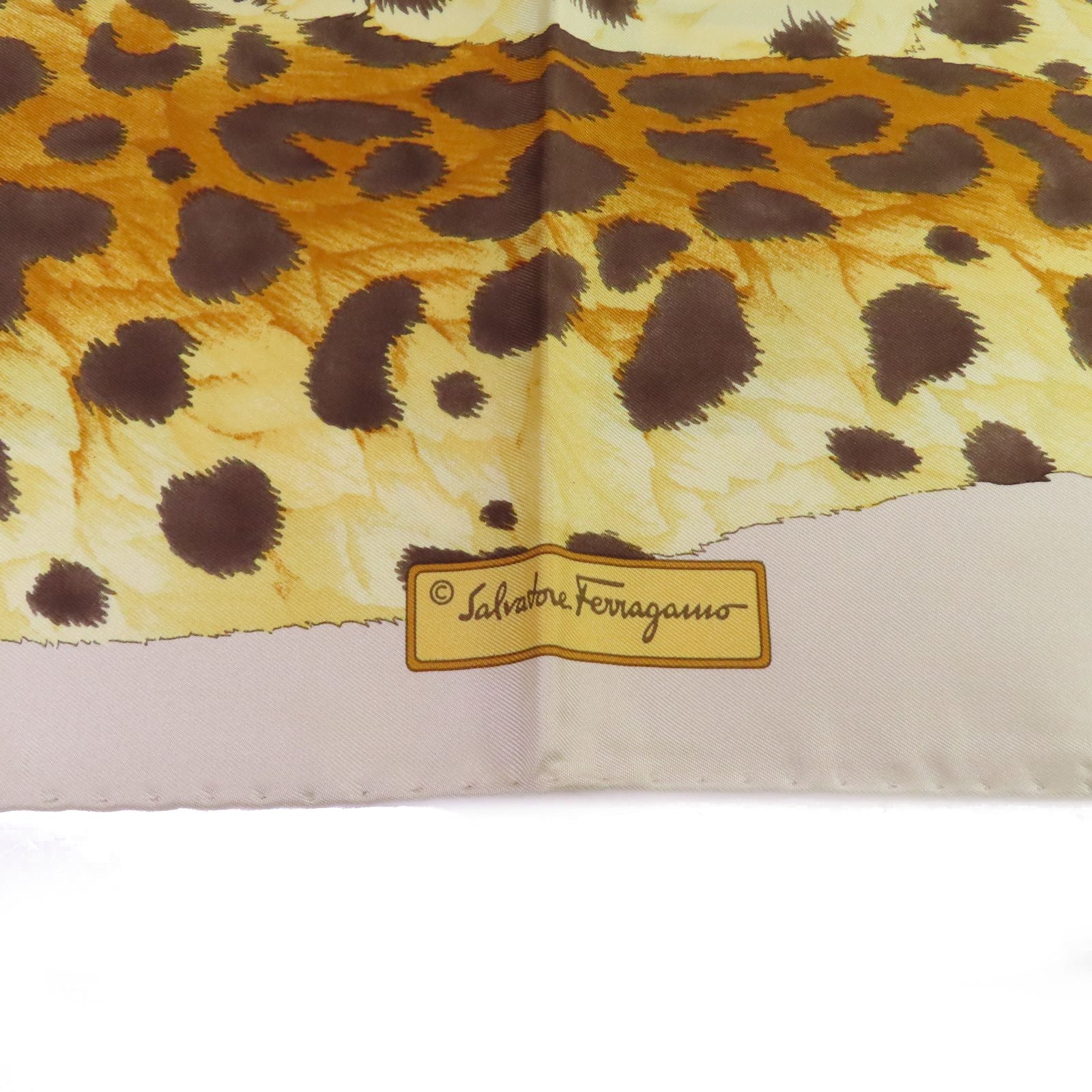 Salvatore Ferragamo 絲質Scarf絲巾啡色/金色/黑色/彩色