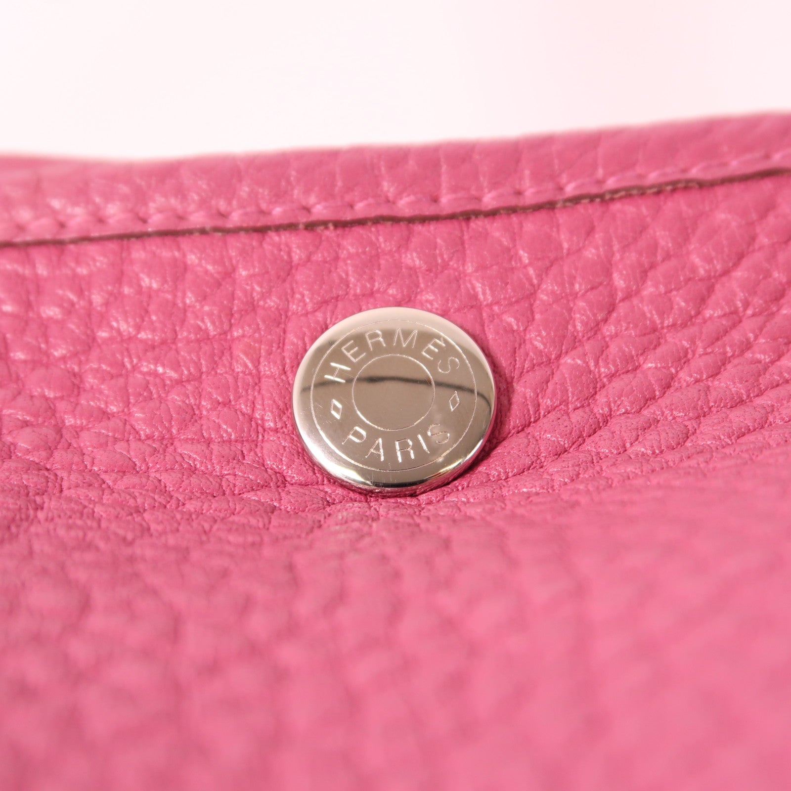 HERMES Country皮革Garden Party PM銀扣手挽袋Tosca