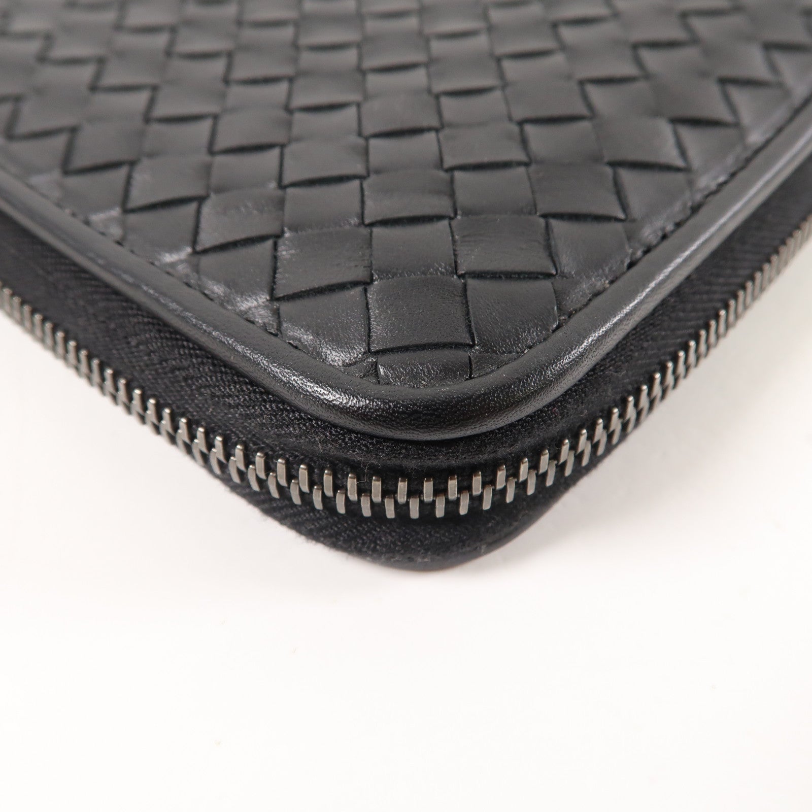 BOTTEGA VENETA 皮革Round Long Wallet長錢包黑色