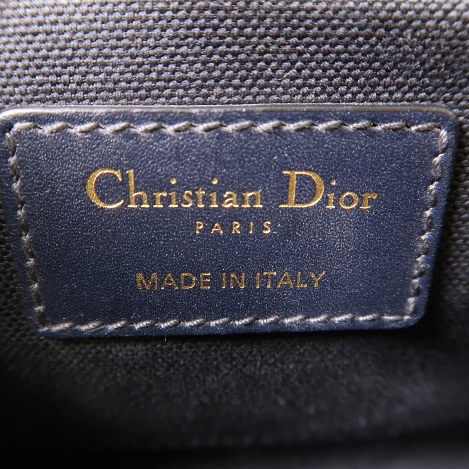 Dior 【激減優惠】帆布30 Montaigne金扣肩背袋米色/深藍色