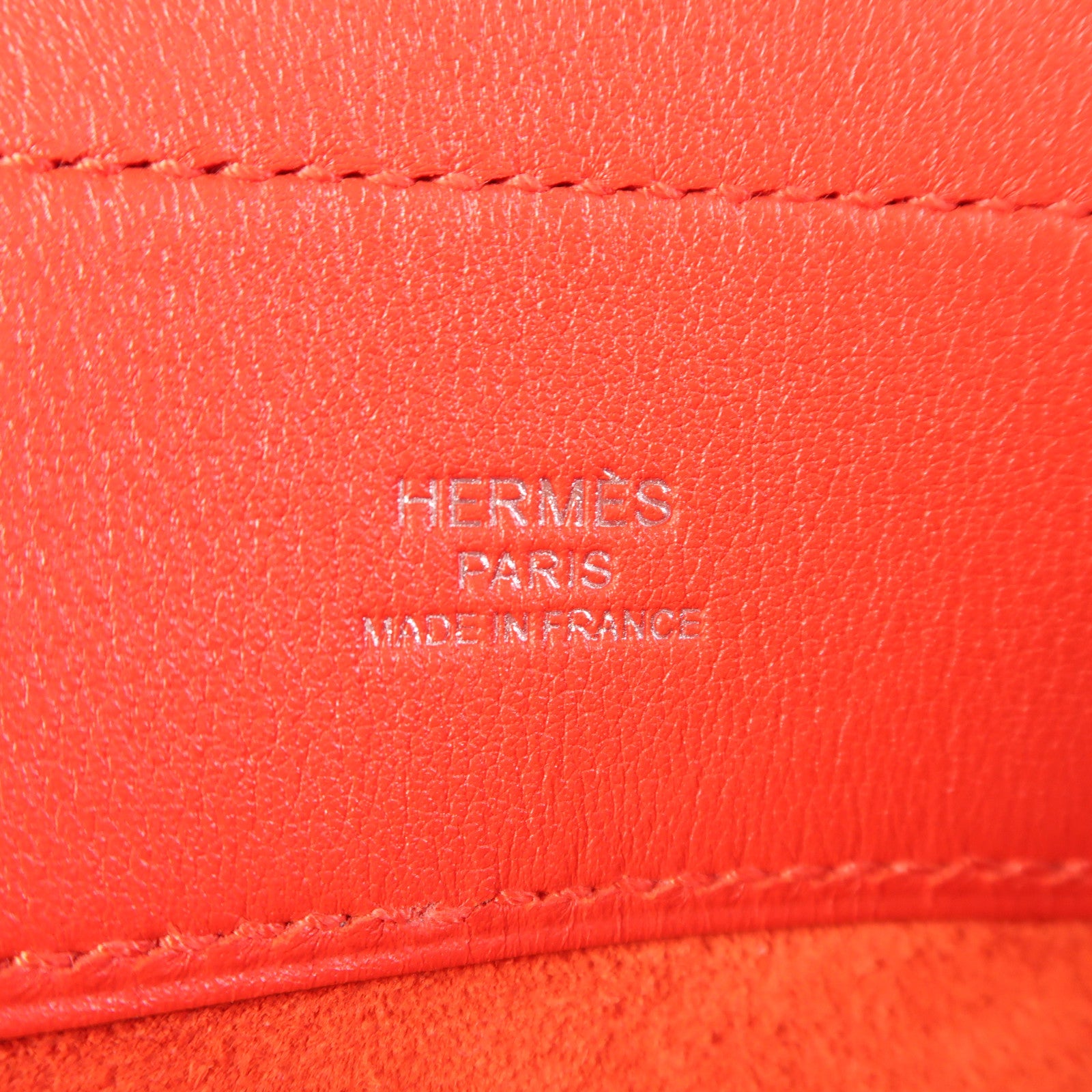 HERMES Swift皮革Aline Mini銀扣肩背袋Rouge Indien