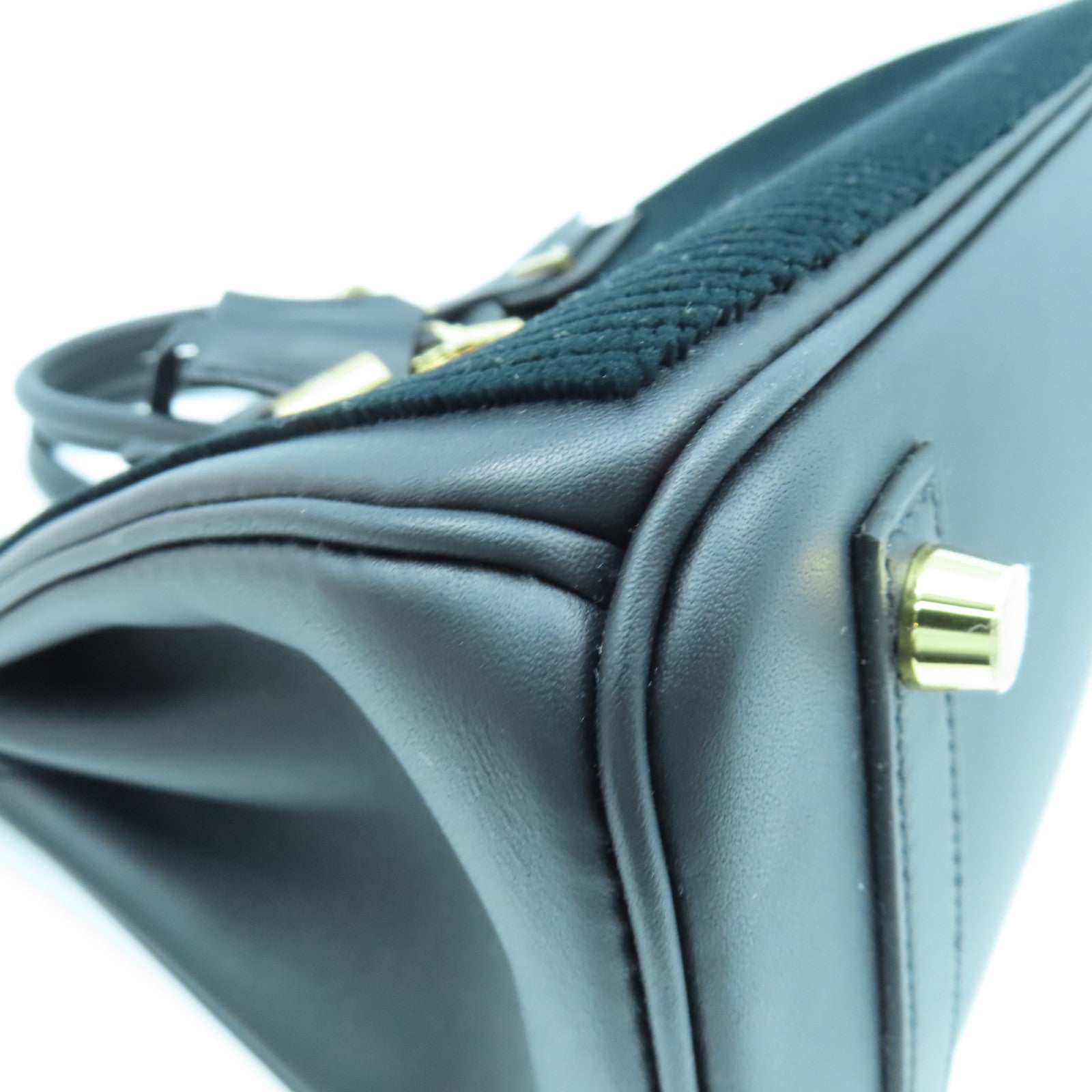 HERMES 【激減優惠】Swift皮革Birkin 25 Hand Bag金扣手挽袋黑色