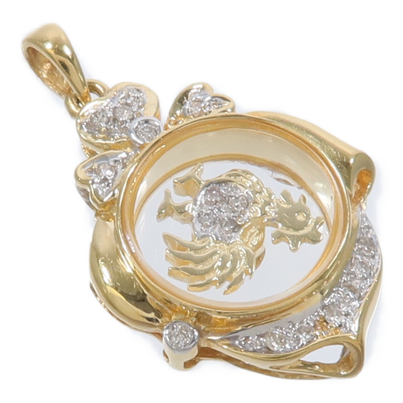 JEWELRY 18K黃金/白金Diamond Pendant Top鑽石吊墜