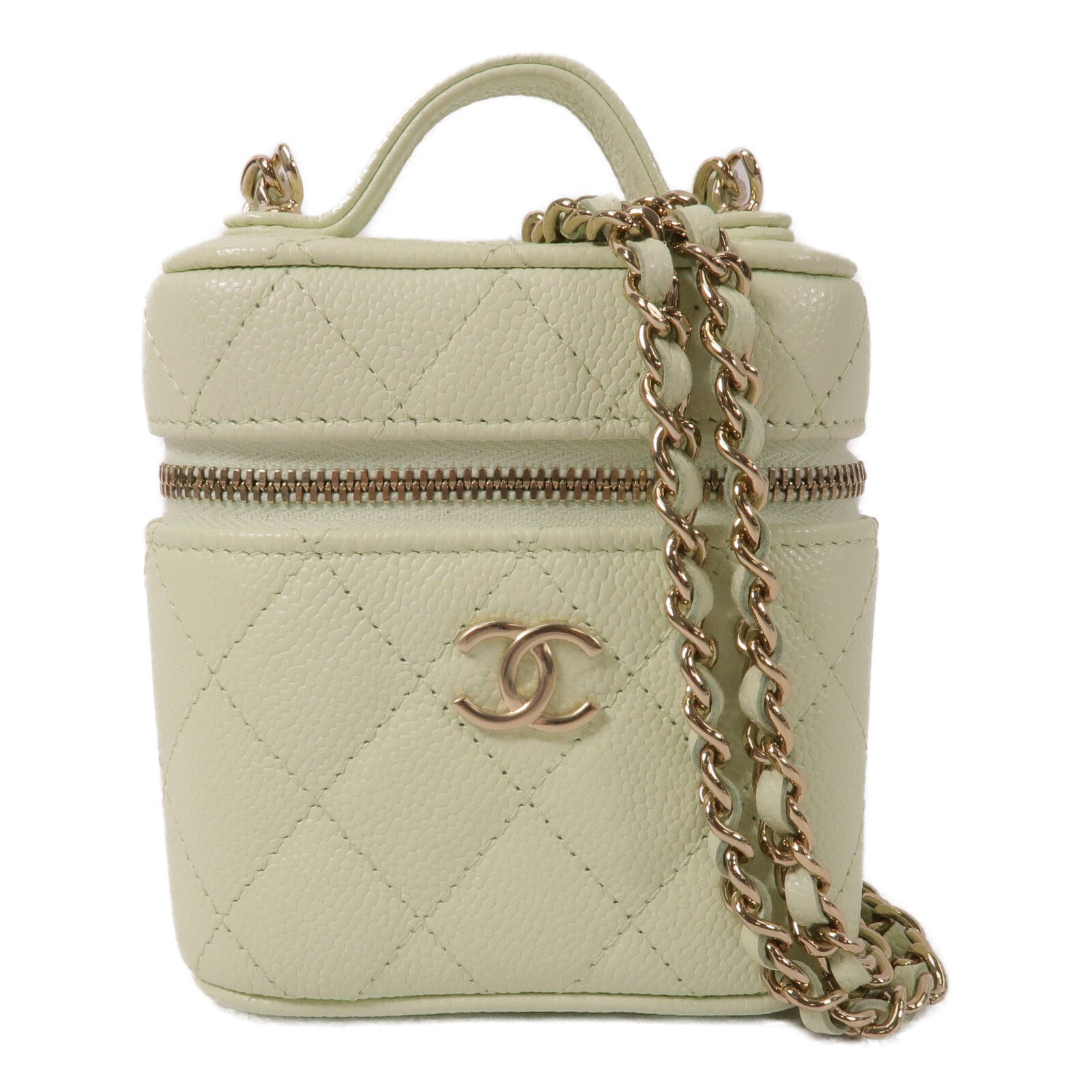CHANEL 牛皮皮革Chain Shoulder鏈帶手挽肩背兩用袋