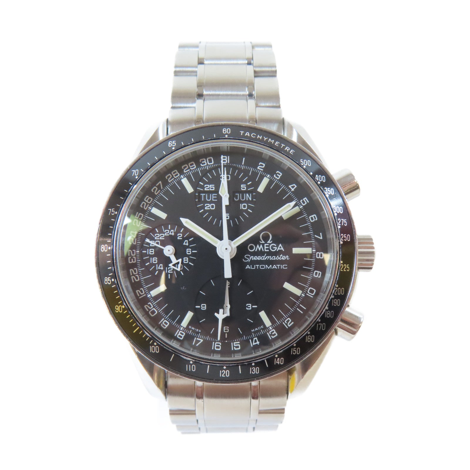 OMEGA Speedmaster Daydate不鏽鋼手錶自動機芯黑色