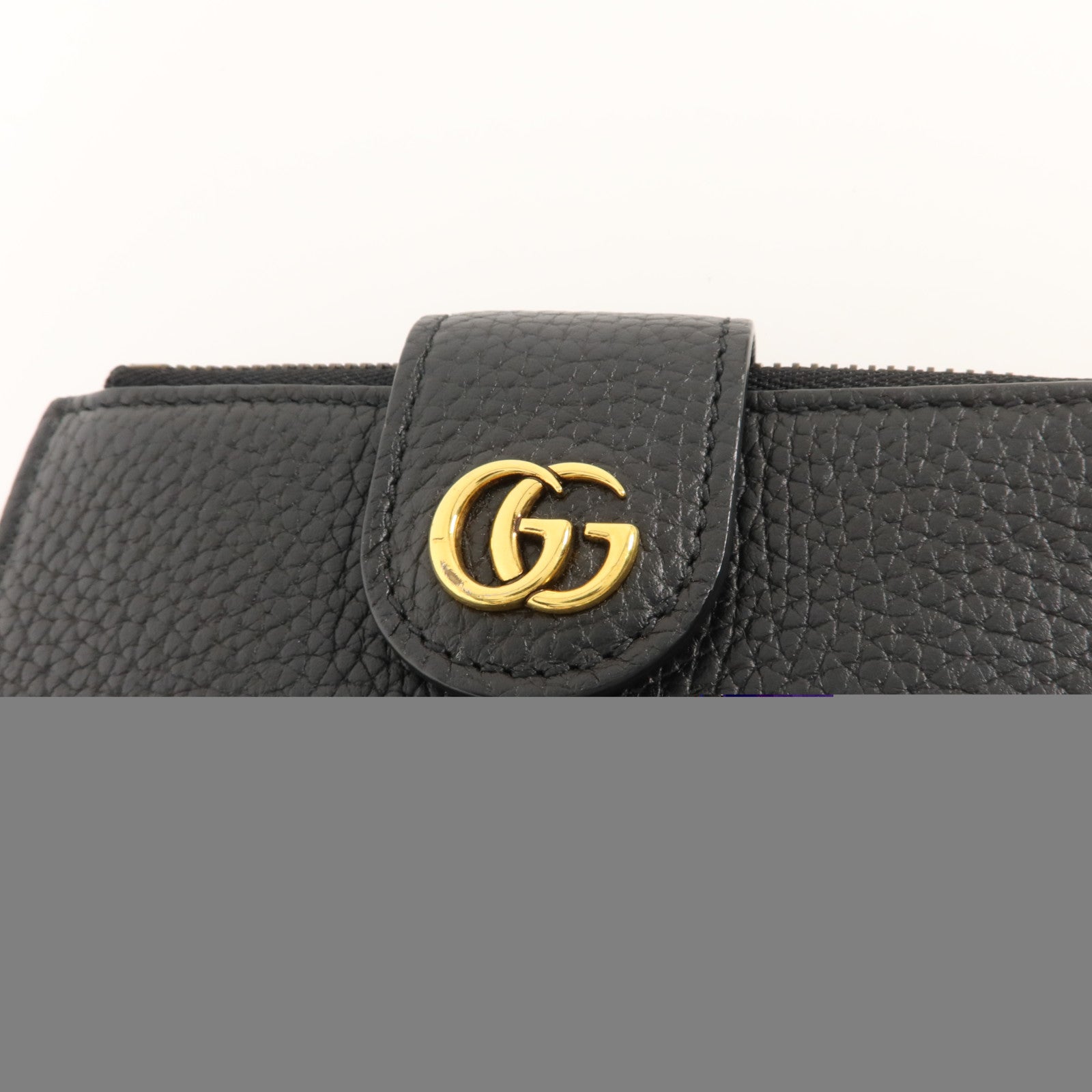 GUCCI 牛皮皮革Medium Double G Wallet with Bamboo金扣錢包