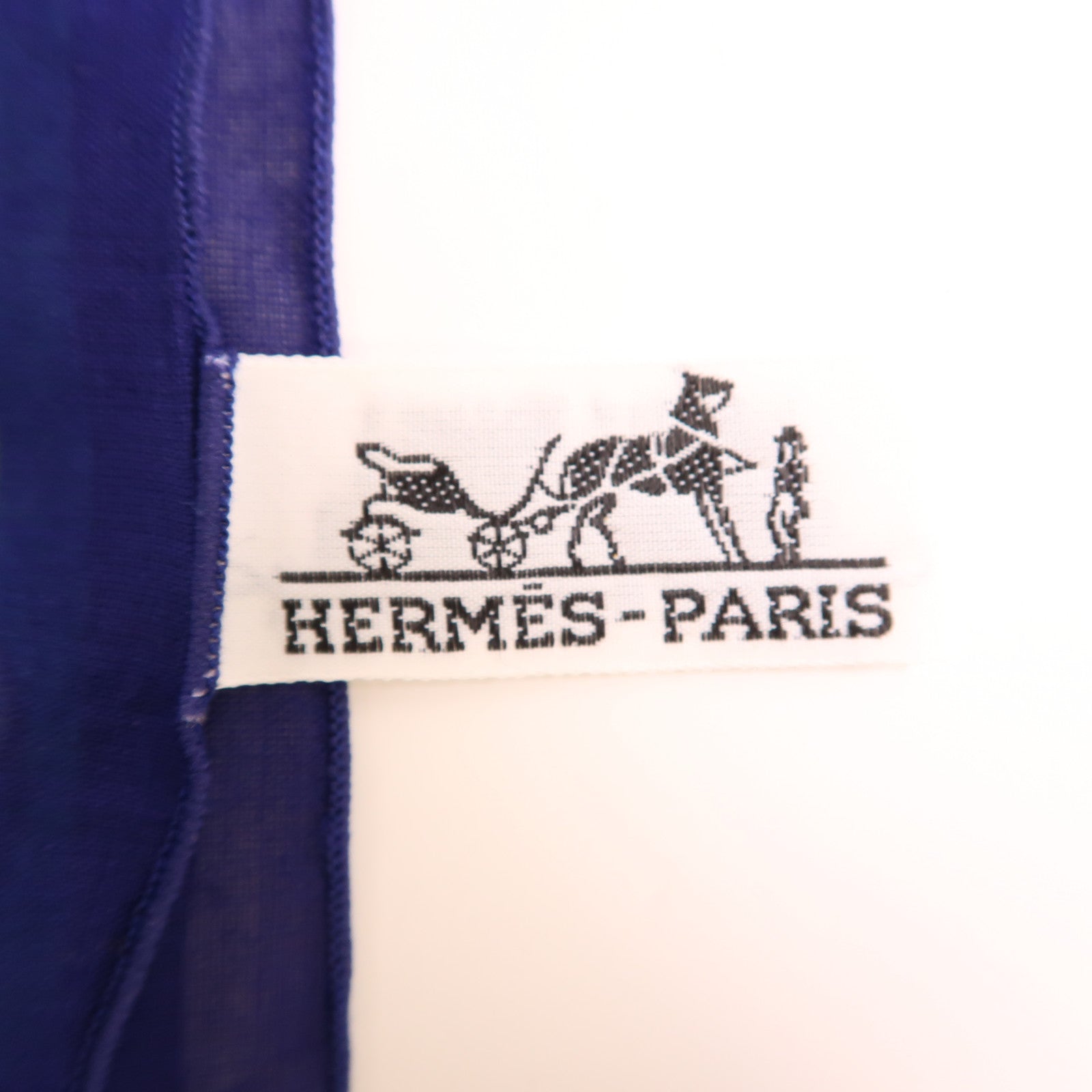 HERMES Scarf 140x140cm Cotton Blue/Yellow/Pink