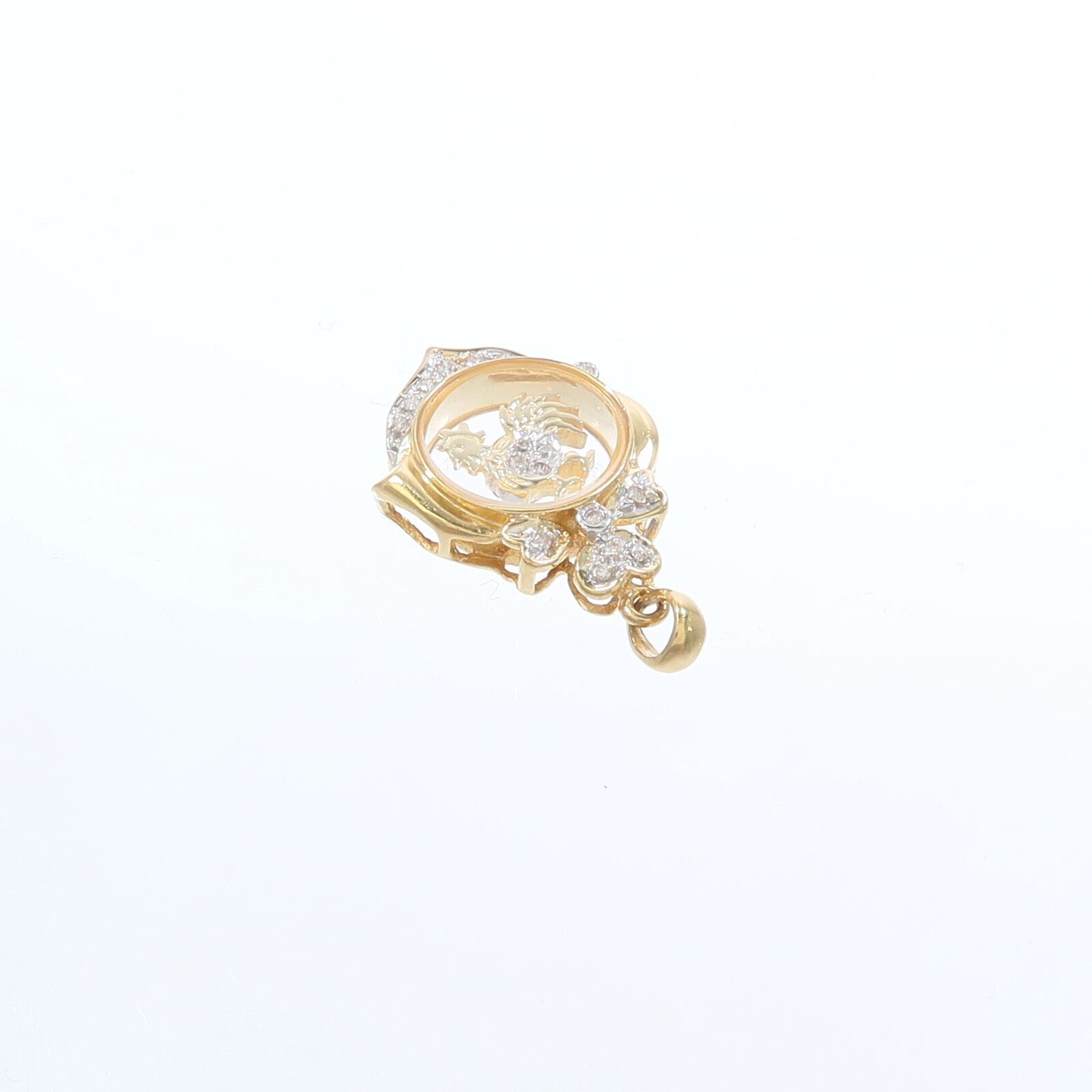 JEWELRY 18K黃金/白金Diamond Pendant Top鑽石吊墜