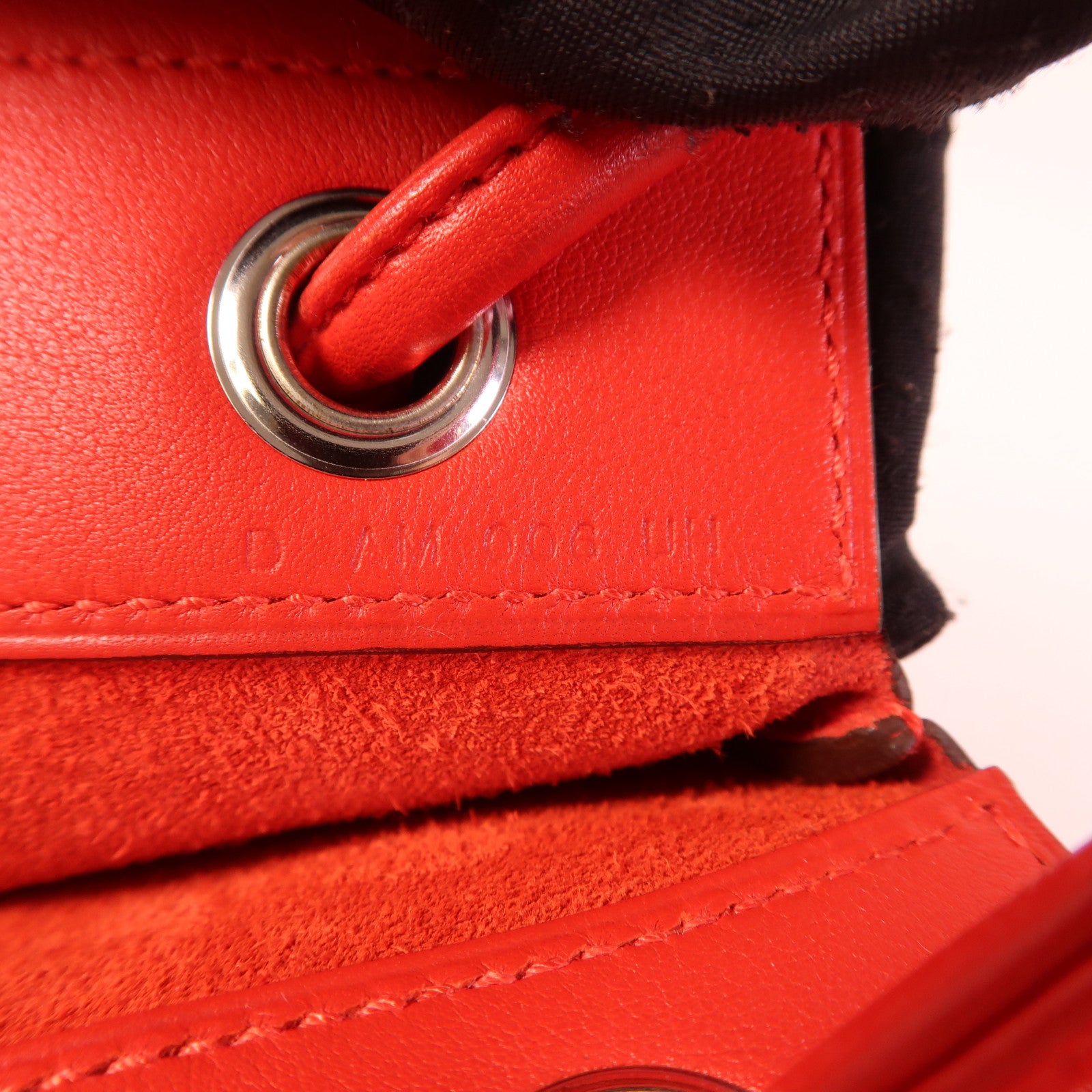 HERMES Swift皮革Aline Mini銀扣肩背袋Rouge Indien