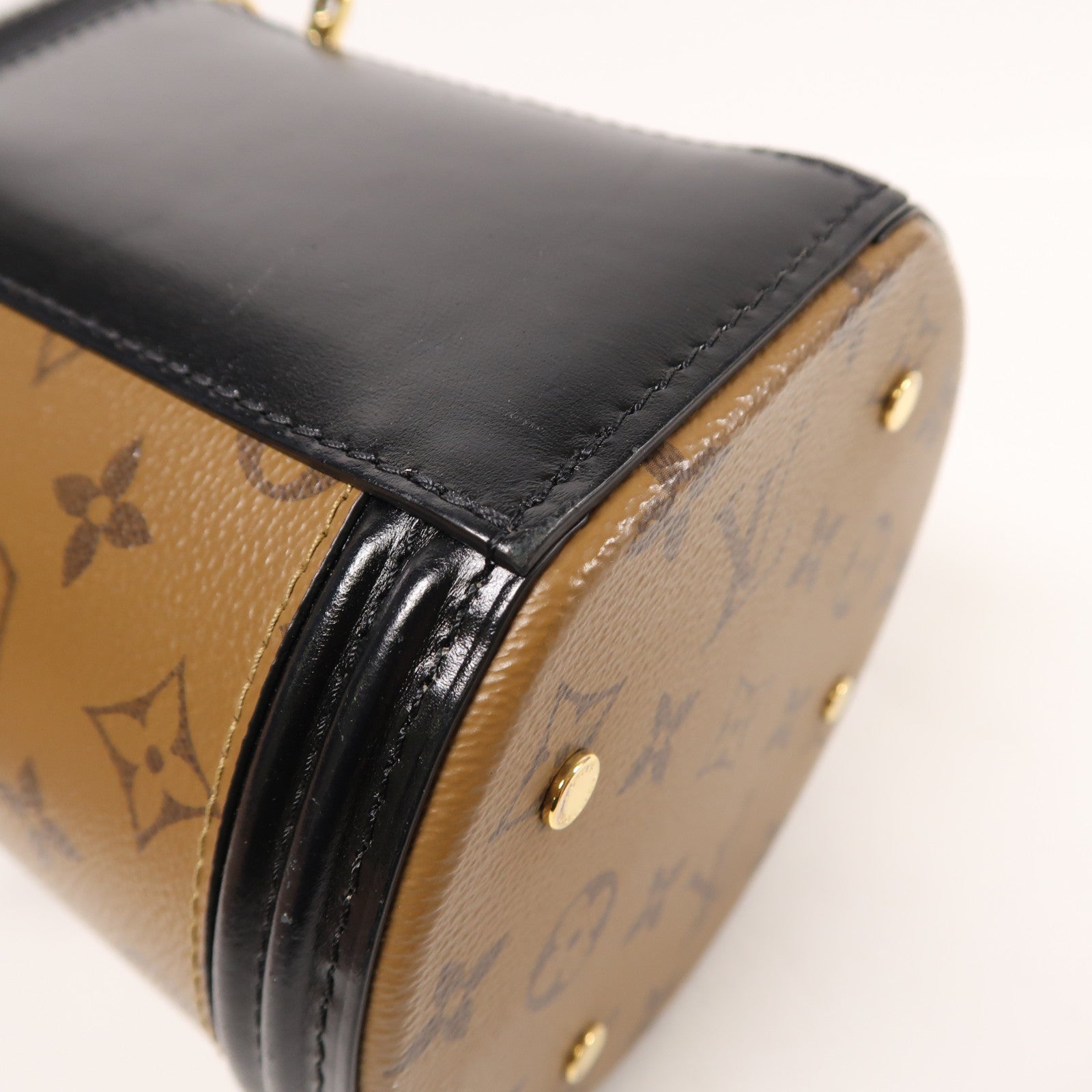 LOUIS VUITTON Monogram Reverse Cannes金扣手挽肩背兩用袋