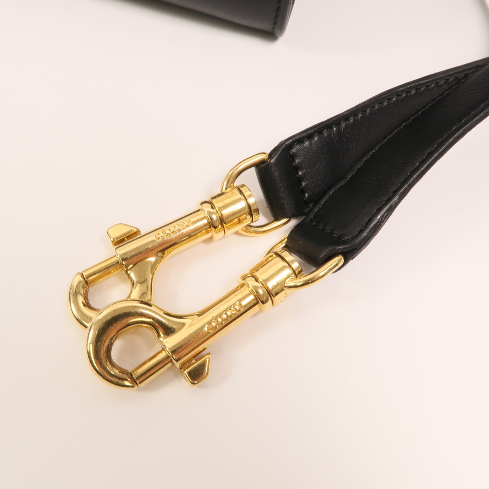 CELINE 牛皮皮革Trapeze金扣手挽肩背兩用袋