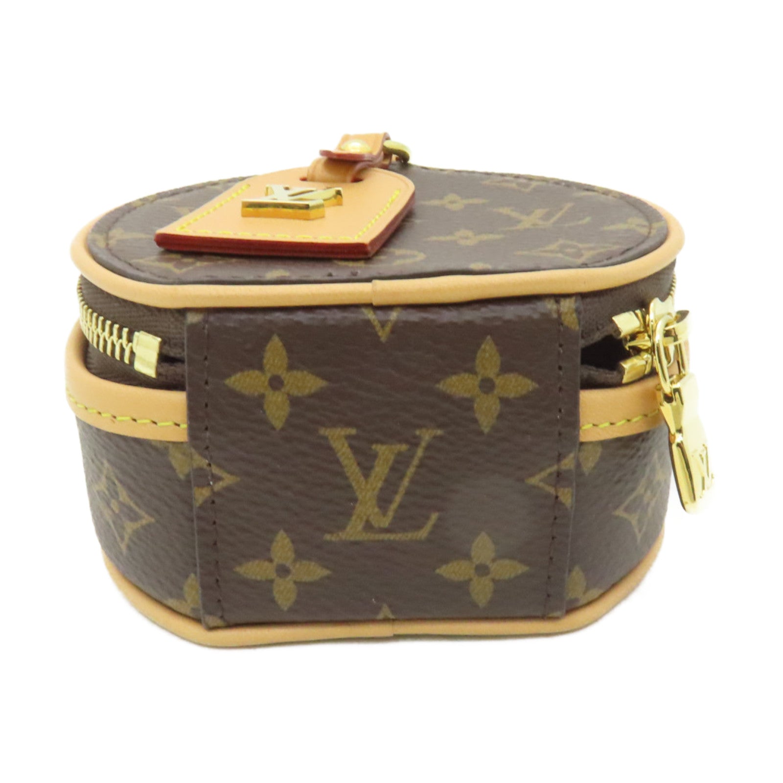 LOUIS VUITTON 【激減優惠】Monogram Boite Chapeau Necklace金扣鏈帶肩背袋棕色