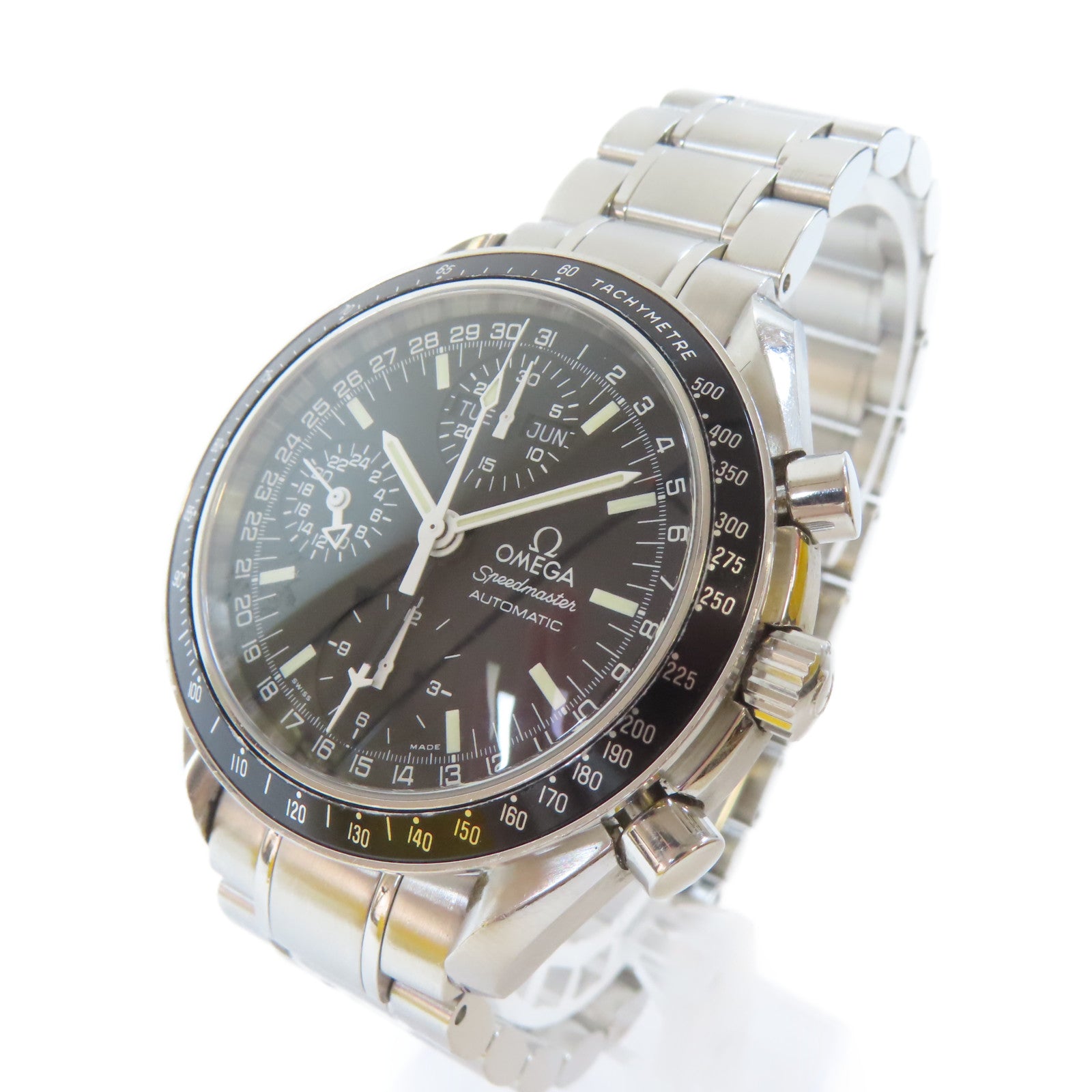 OMEGA Speedmaster Daydate不鏽鋼手錶自動機芯黑色