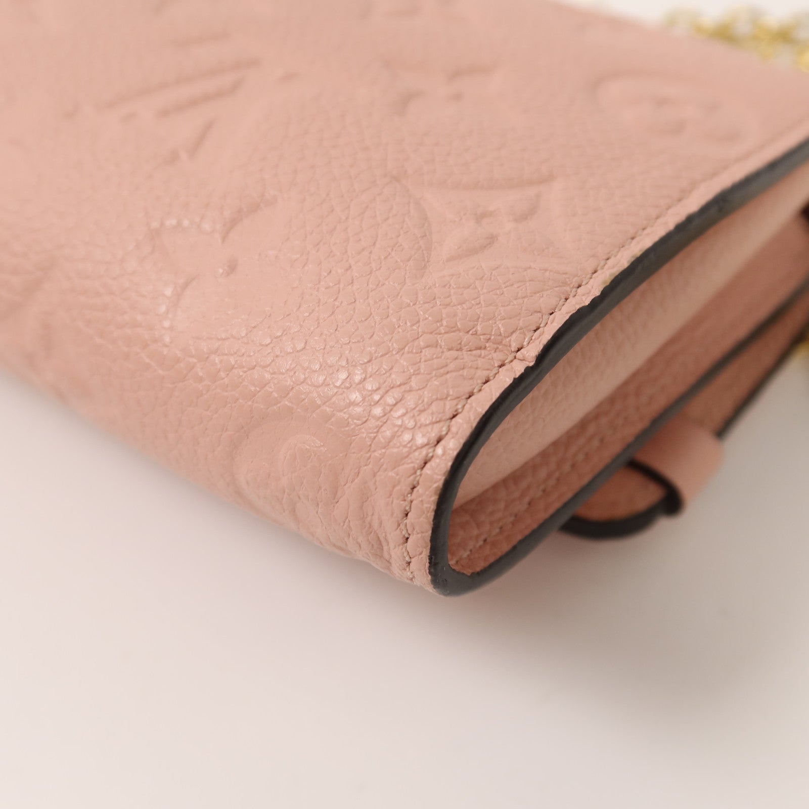 LOUIS VUITTON Monogram Empreinte Vavin Chain Wallet金扣鏈帶肩背袋