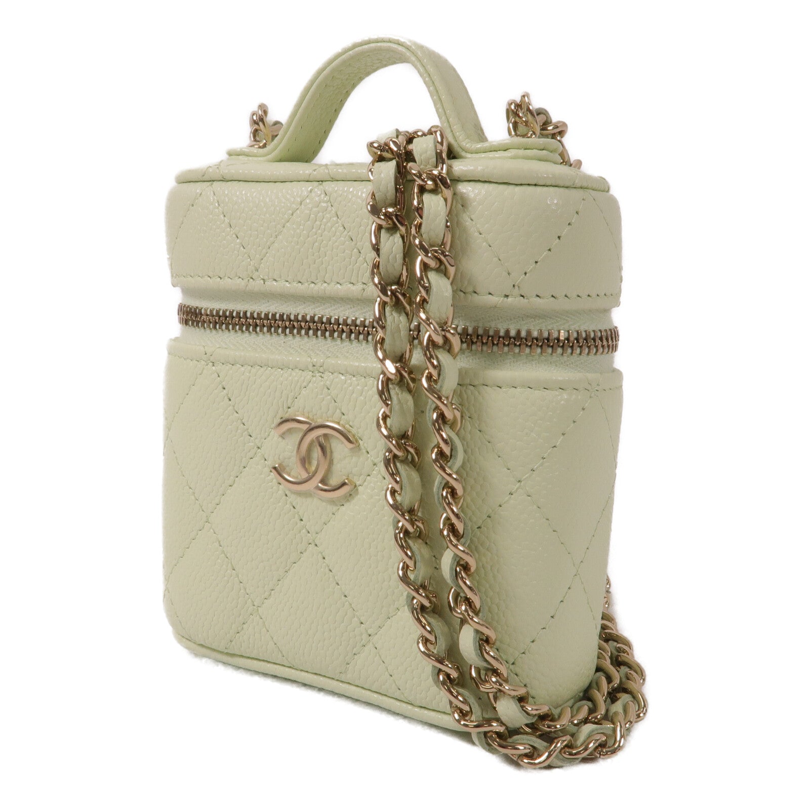 CHANEL 牛皮皮革Chain Shoulder鏈帶手挽肩背兩用袋