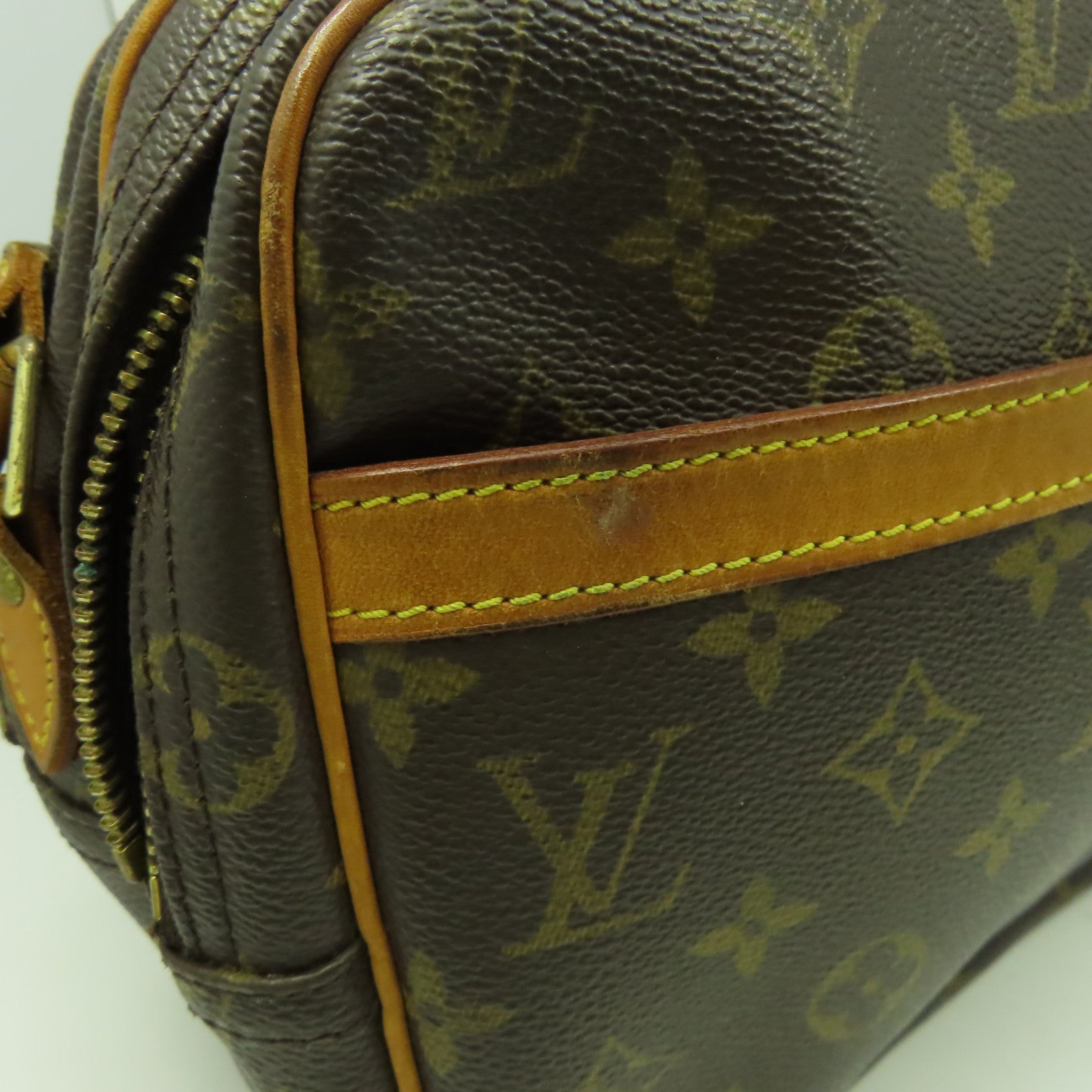 LOUIS VUITTON 【激減優惠】Monogram Reporter PM金扣肩背袋啡色
