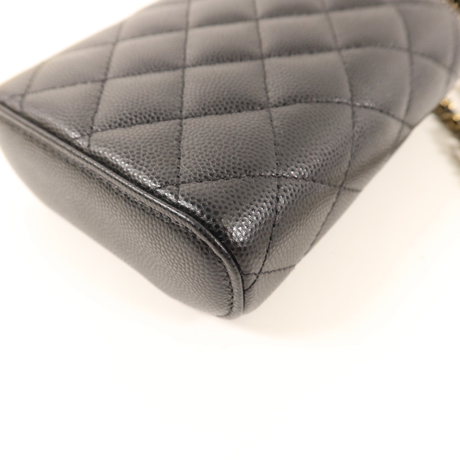 CHANEL 牛皮皮革Phone Case With Chain金扣鏈帶肩背袋