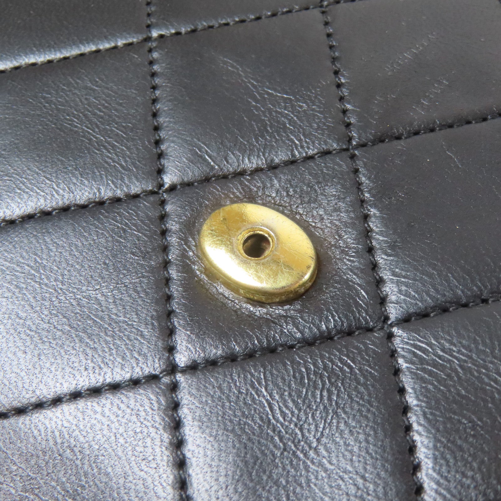 CHANEL 【激減優惠】菱格牛皮皮革Vintage Clutch Bag金扣手拿包黑色