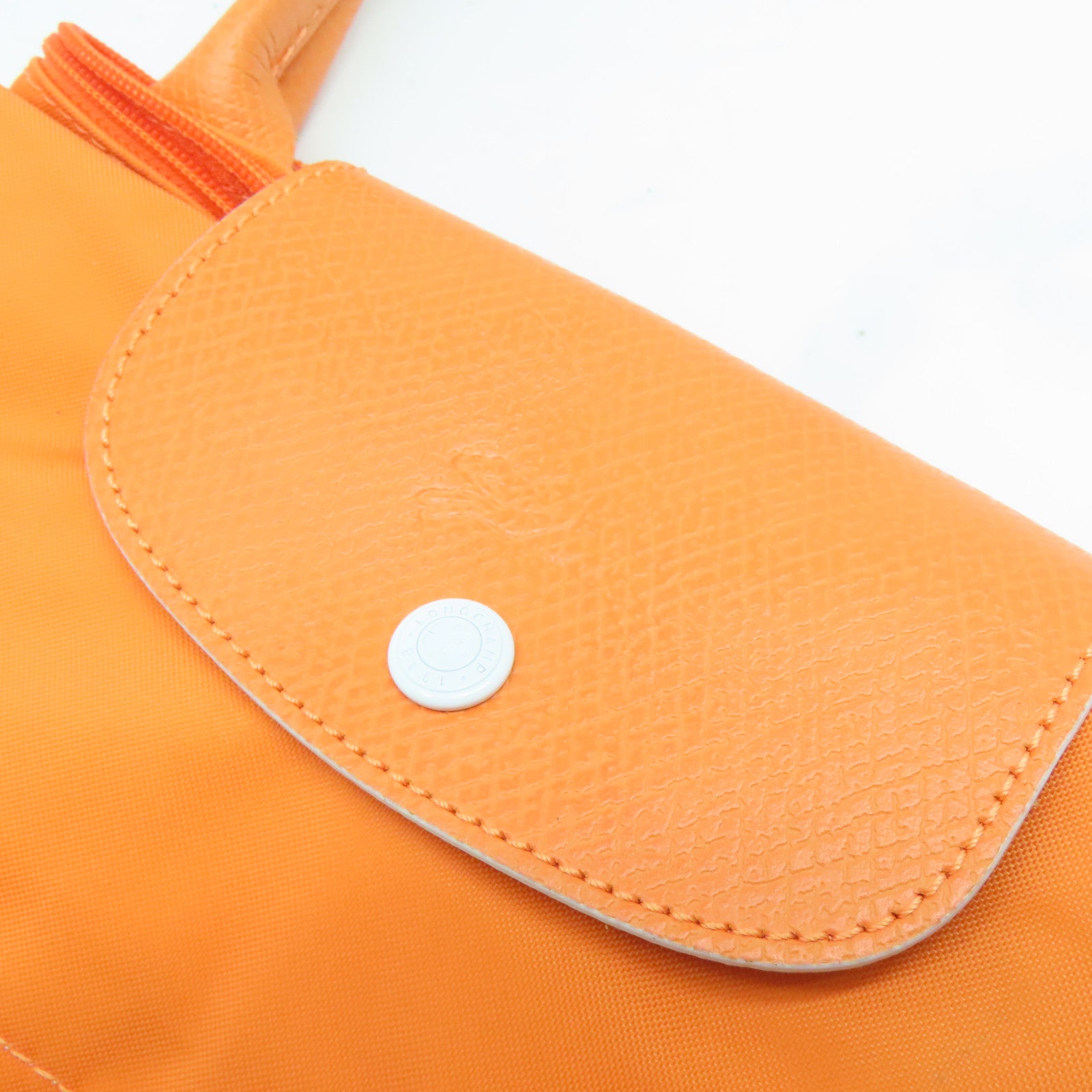 Longchamp 【激減優惠】尼龍Tote Bag銀扣肩背袋橙色