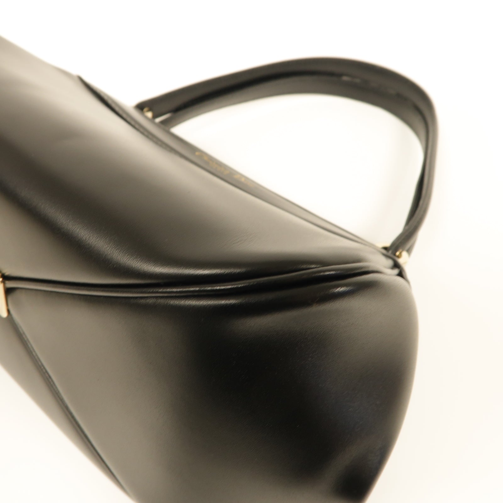 Dior 【激減優惠】牛皮皮革Small Key Bag金扣手挽袋黒色