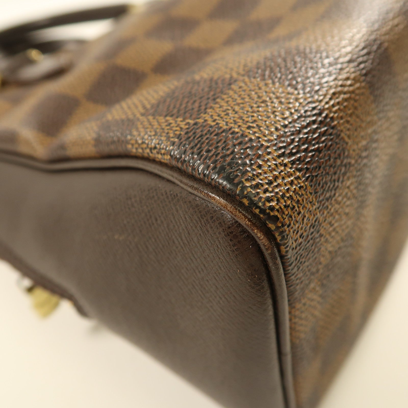 LOUIS VUITTON Damier Brera金扣手挽袋啡色