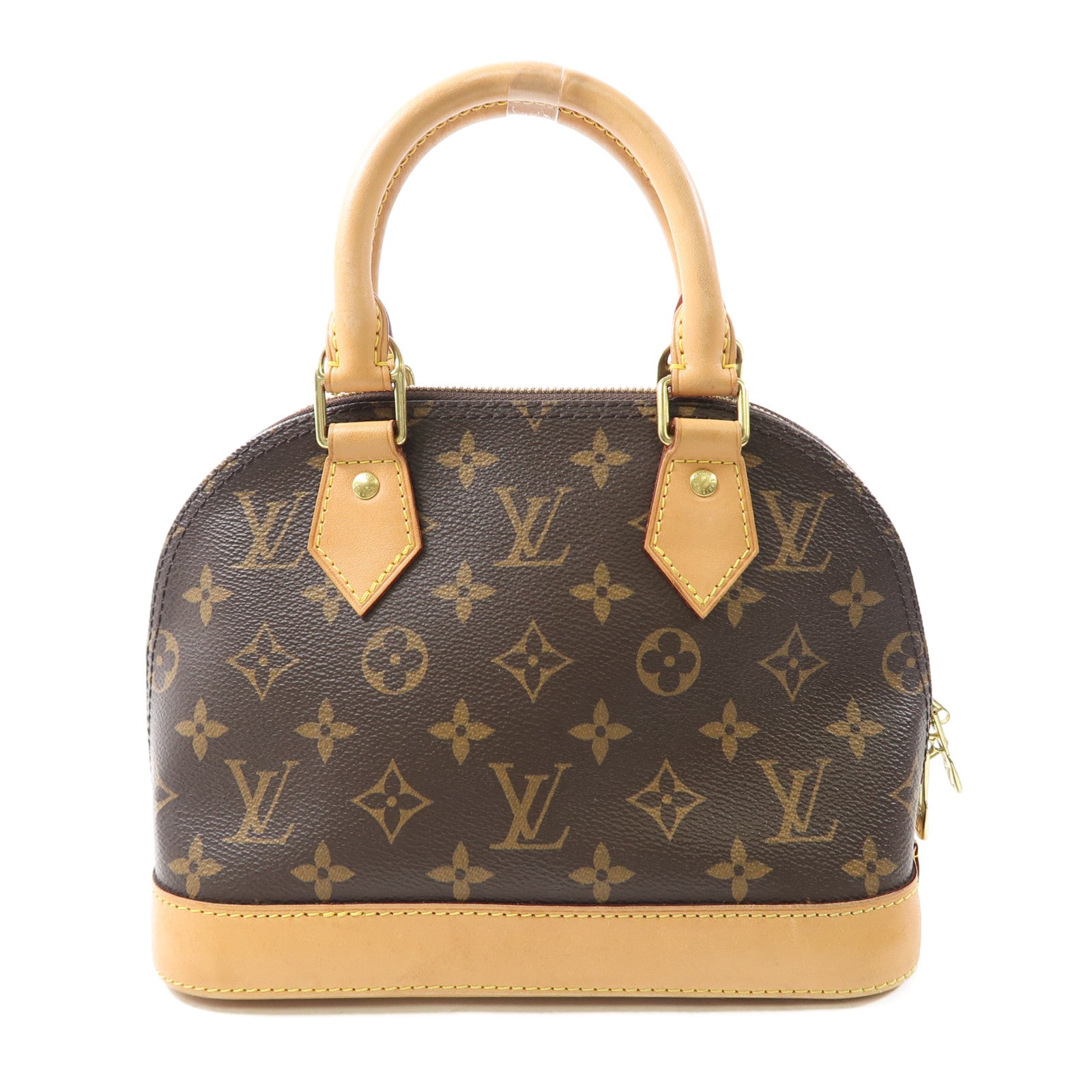 LOUIS VUITTON Monogram Alma BB金扣手挽肩背兩用袋棕色