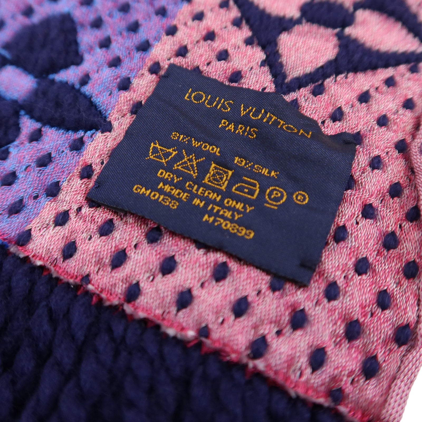 LOUIS VUITTON 羊毛/絲質Echarpe Logomania Rainbow Scarf圍巾