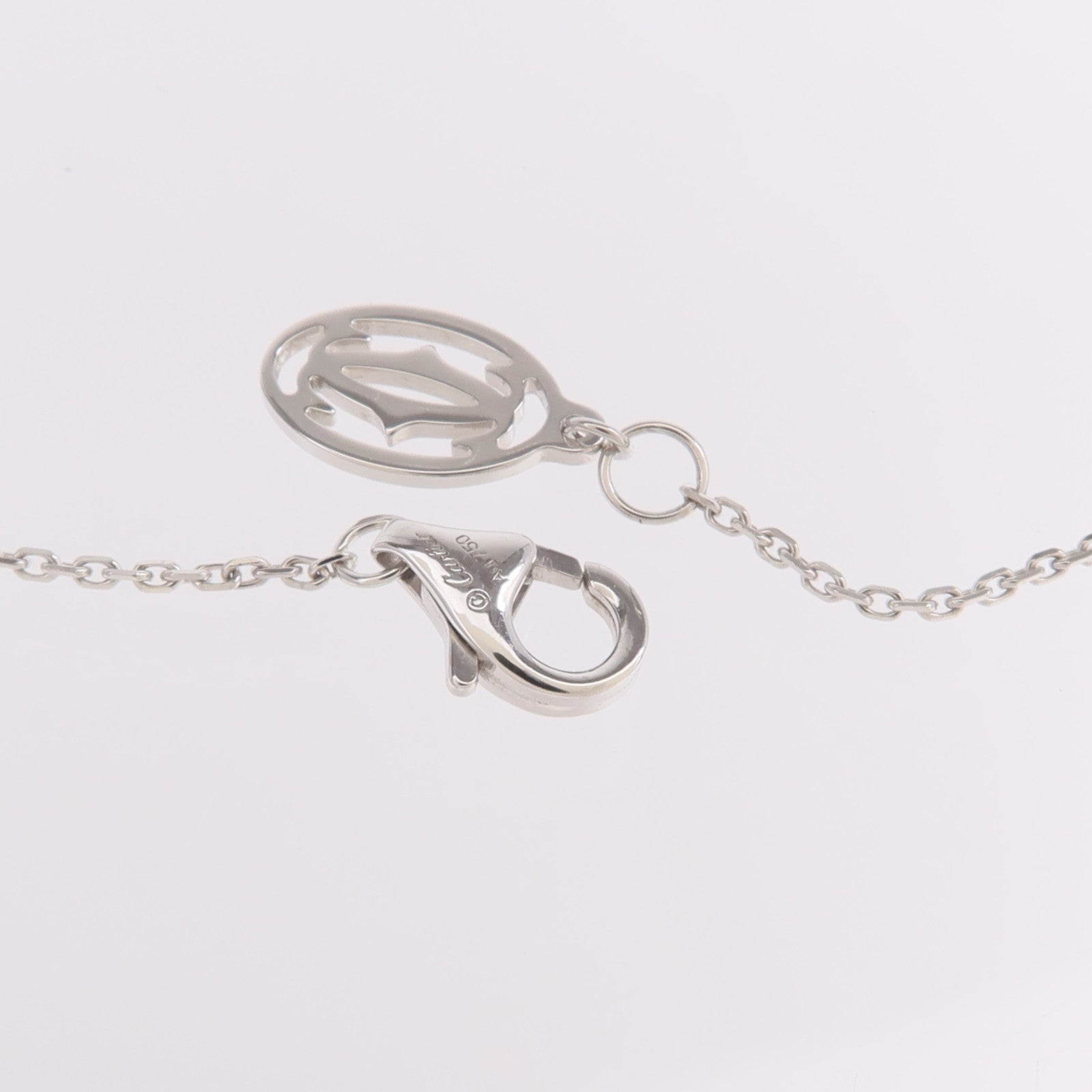 CARTIER 18K白金Symbol Cross Necklace鑽石項鍊