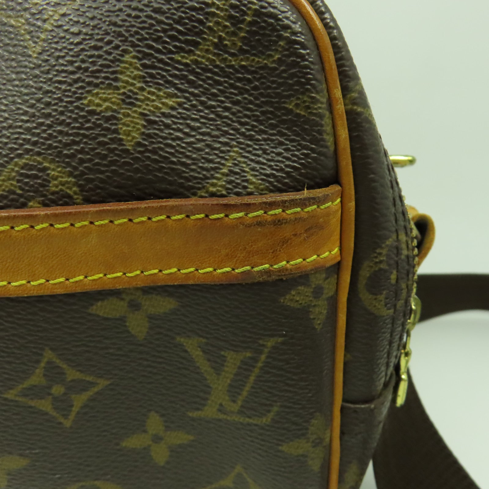 LOUIS VUITTON 【激減優惠】Monogram Reporter PM金扣肩背袋啡色