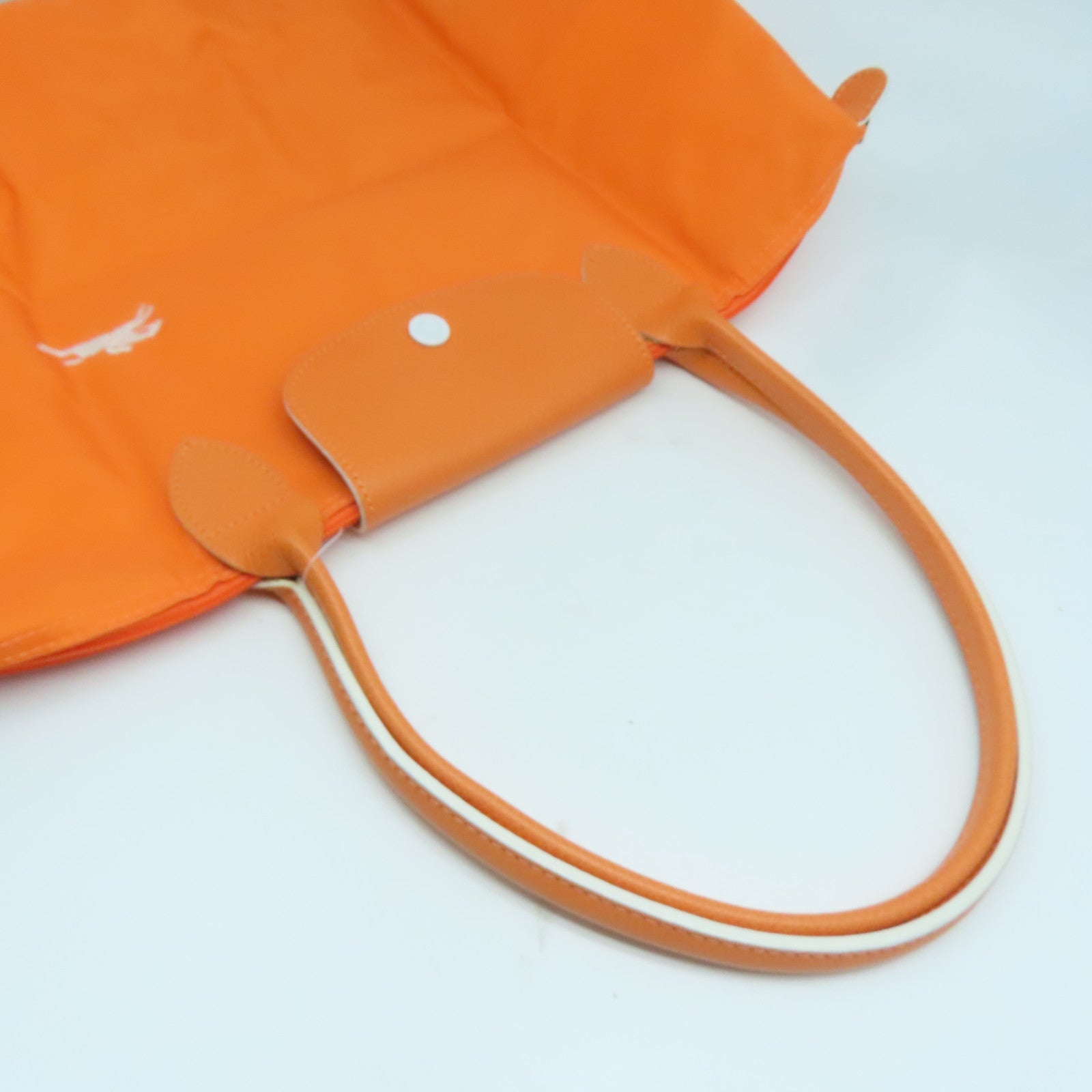 Longchamp 【激減優惠】尼龍Tote Bag銀扣肩背袋橙色