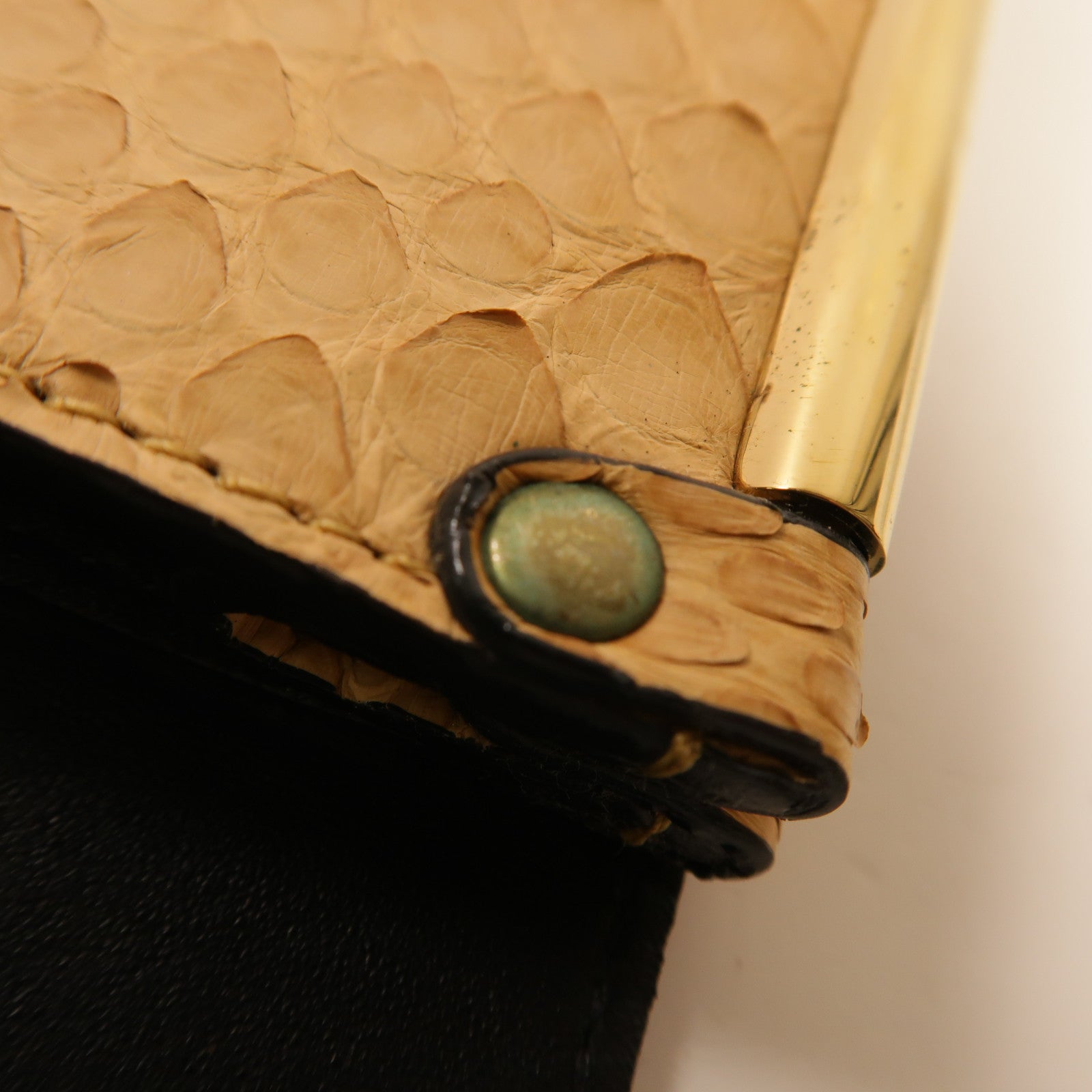 Chloe 蛇皮皮革Clutch Bag金扣手拿包