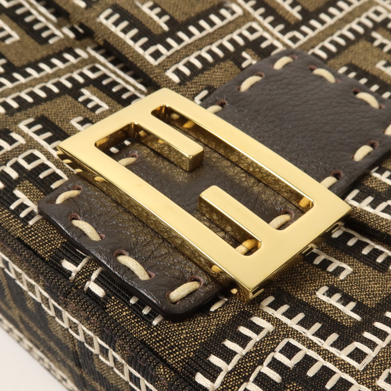 FENDI 帆布Baguette Bag手挽肩背兩用袋