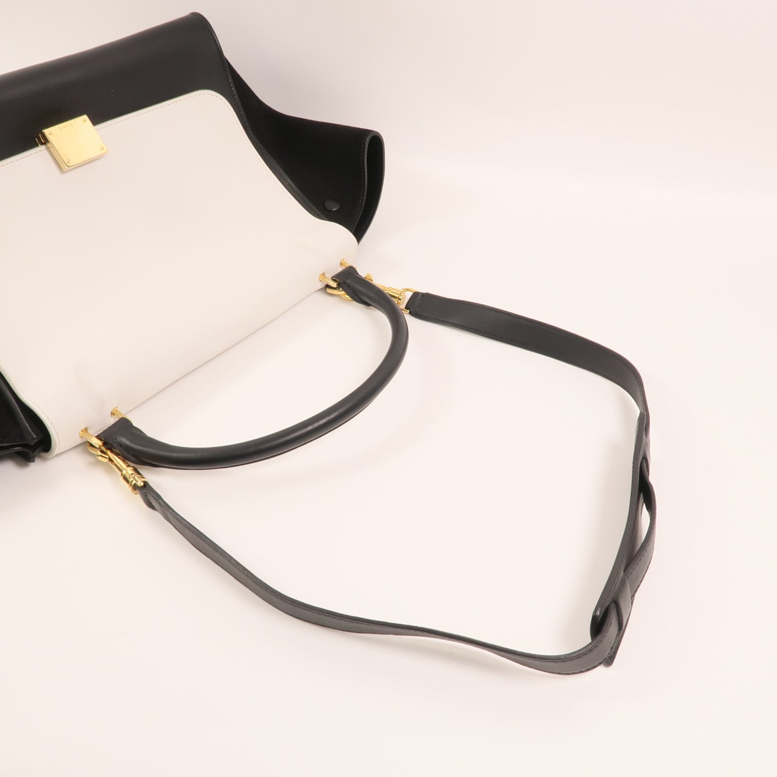 CELINE 牛皮皮革Trapeze金扣手挽肩背兩用袋