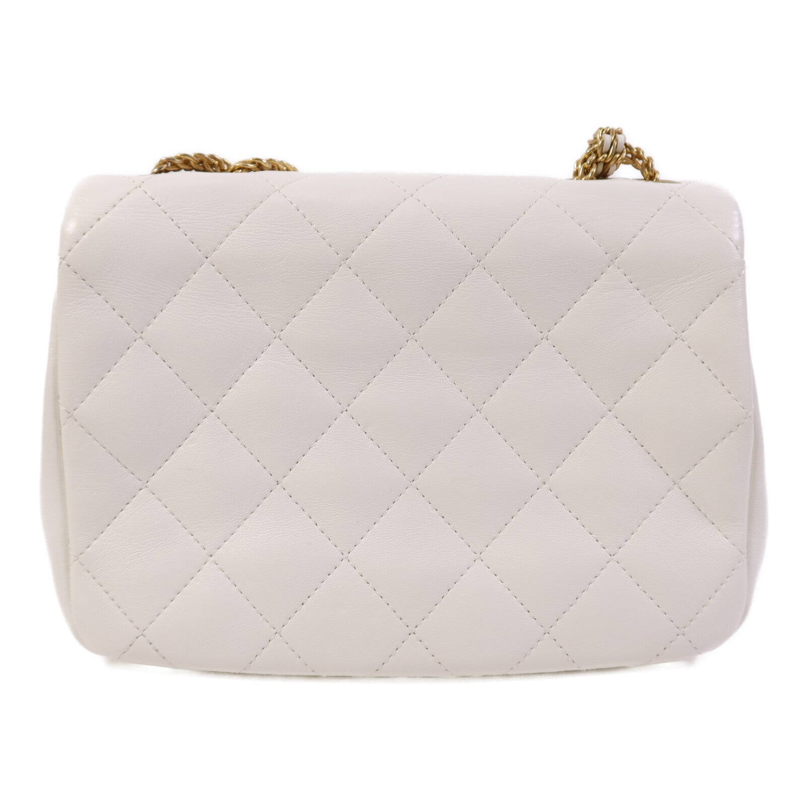 CHANEL 牛皮皮革Chain Shoulder Bag 金扣鏈帶肩背袋