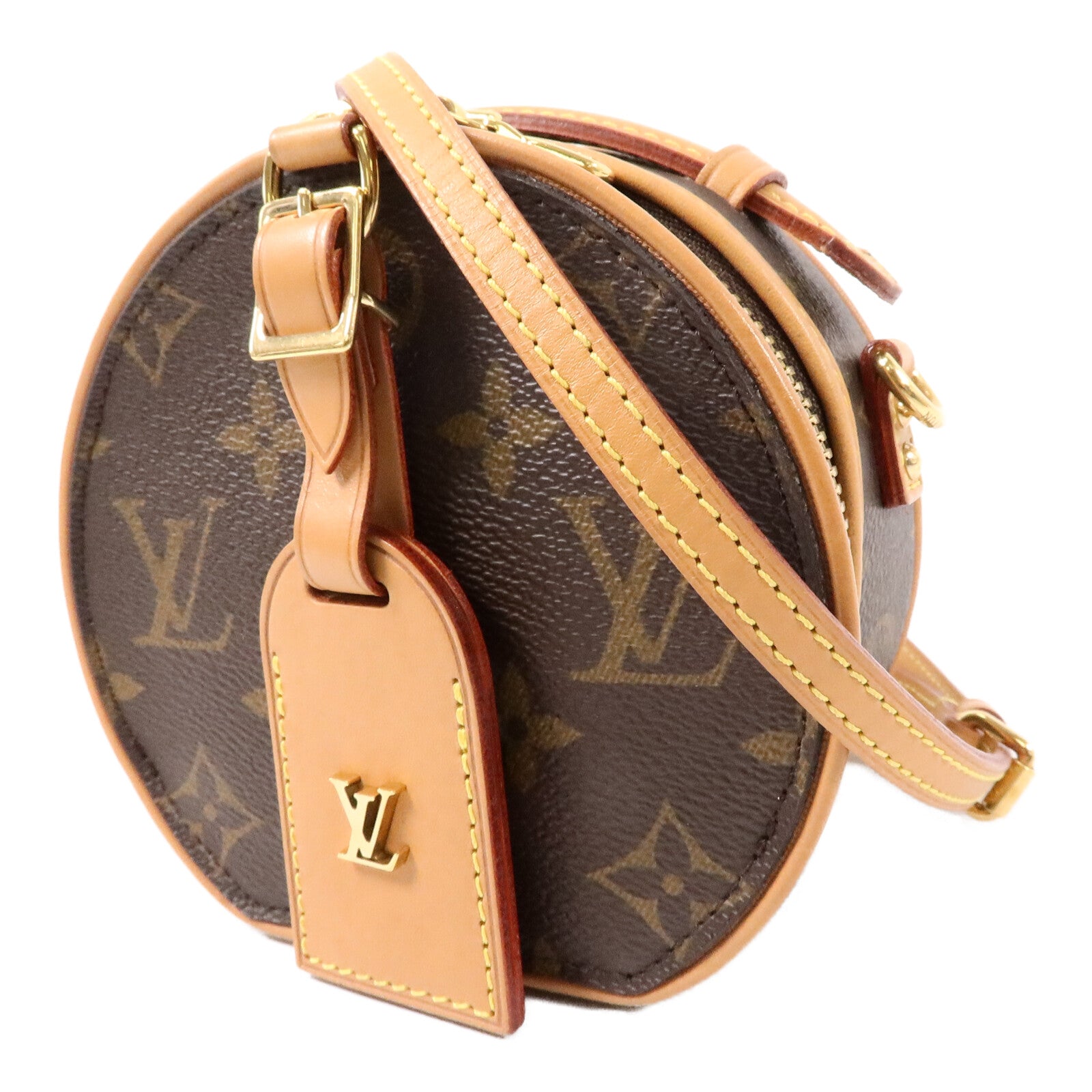LOUIS VUITTON Monogram Mini Boite Chapeau金扣手挽肩背兩用袋