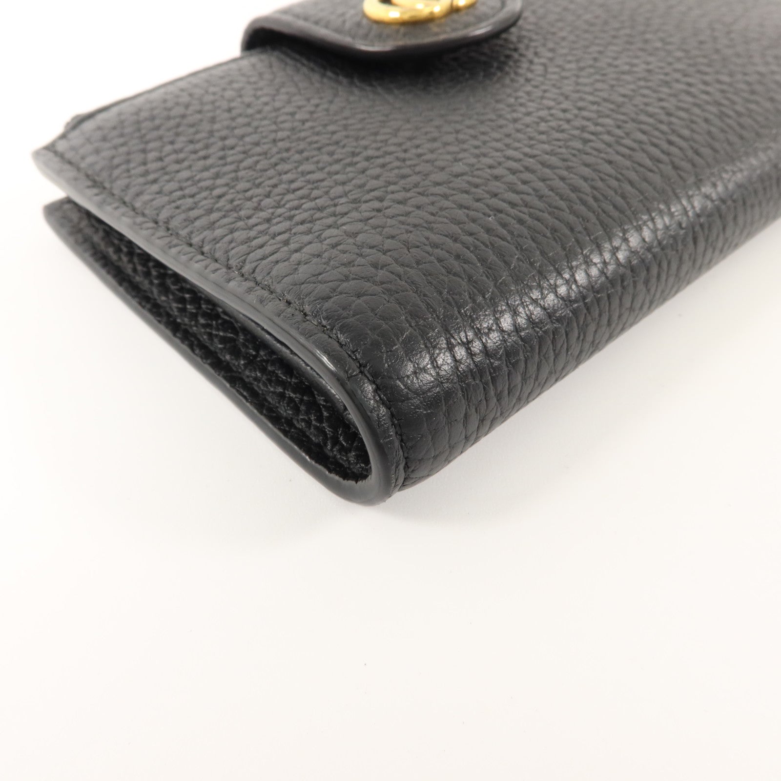 GUCCI 牛皮皮革Medium Double G Wallet with Bamboo金扣錢包