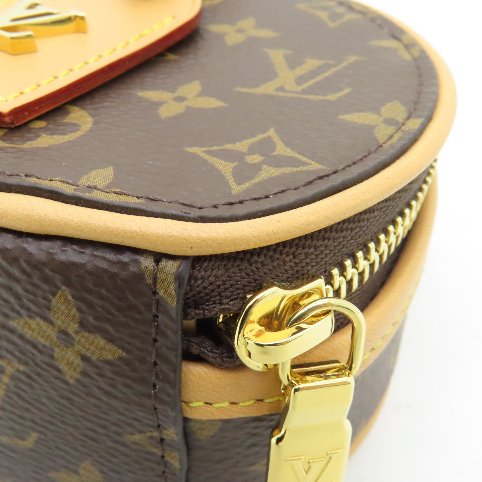 LOUIS VUITTON 【激減優惠】Monogram Boite Chapeau Necklace金扣鏈帶肩背袋棕色