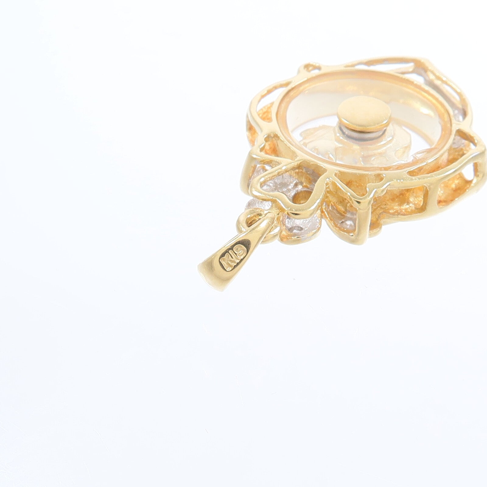 JEWELRY 18K黃金/白金Diamond Pendant Top鑽石吊墜