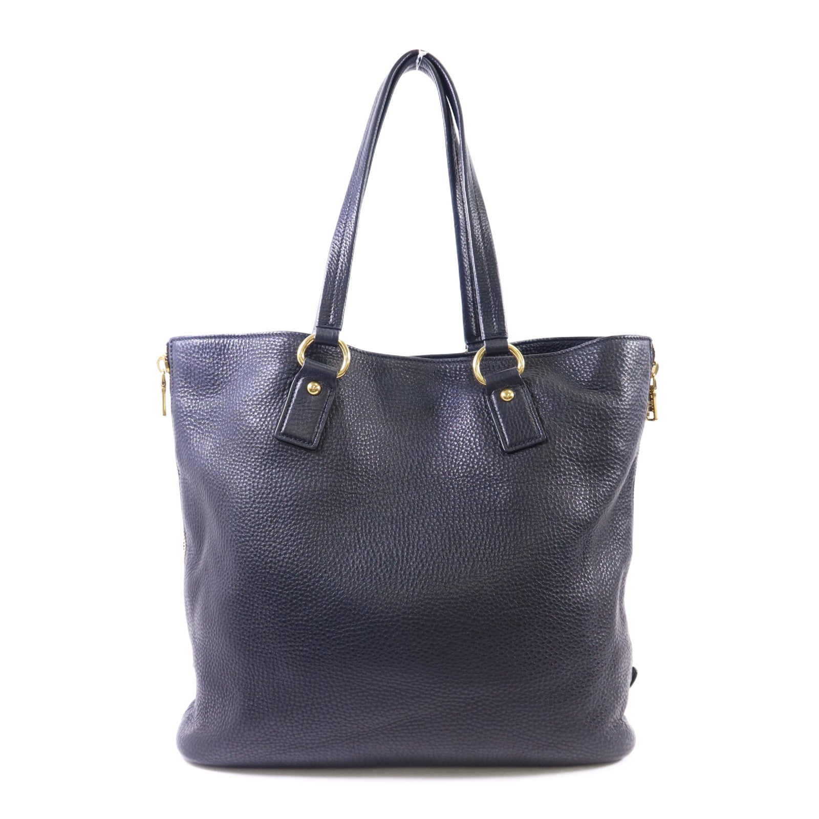 PRADA Daino皮革Side Zip Leather Tote Bag金扣手挽袋