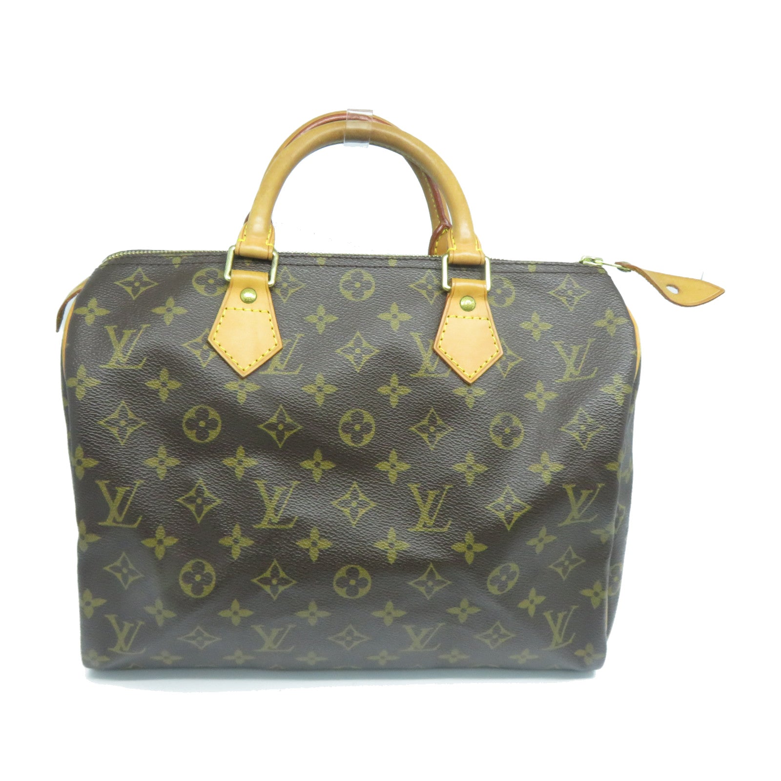 LOUIS VUITTON 【清倉大減價】Monogram Speedy 30金扣手挽袋啡色