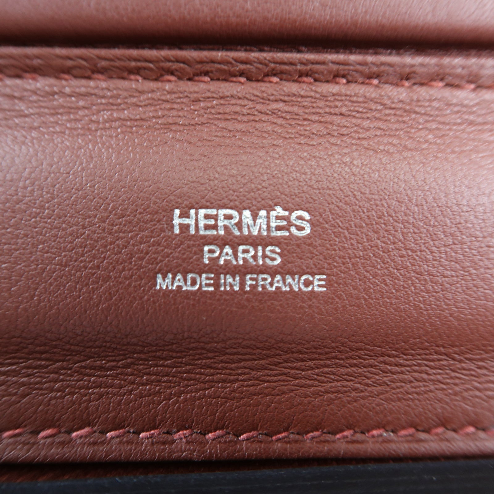 HERMES Evercolor皮革24/24 Mini銀扣手挽肩背兩用袋Rougeh