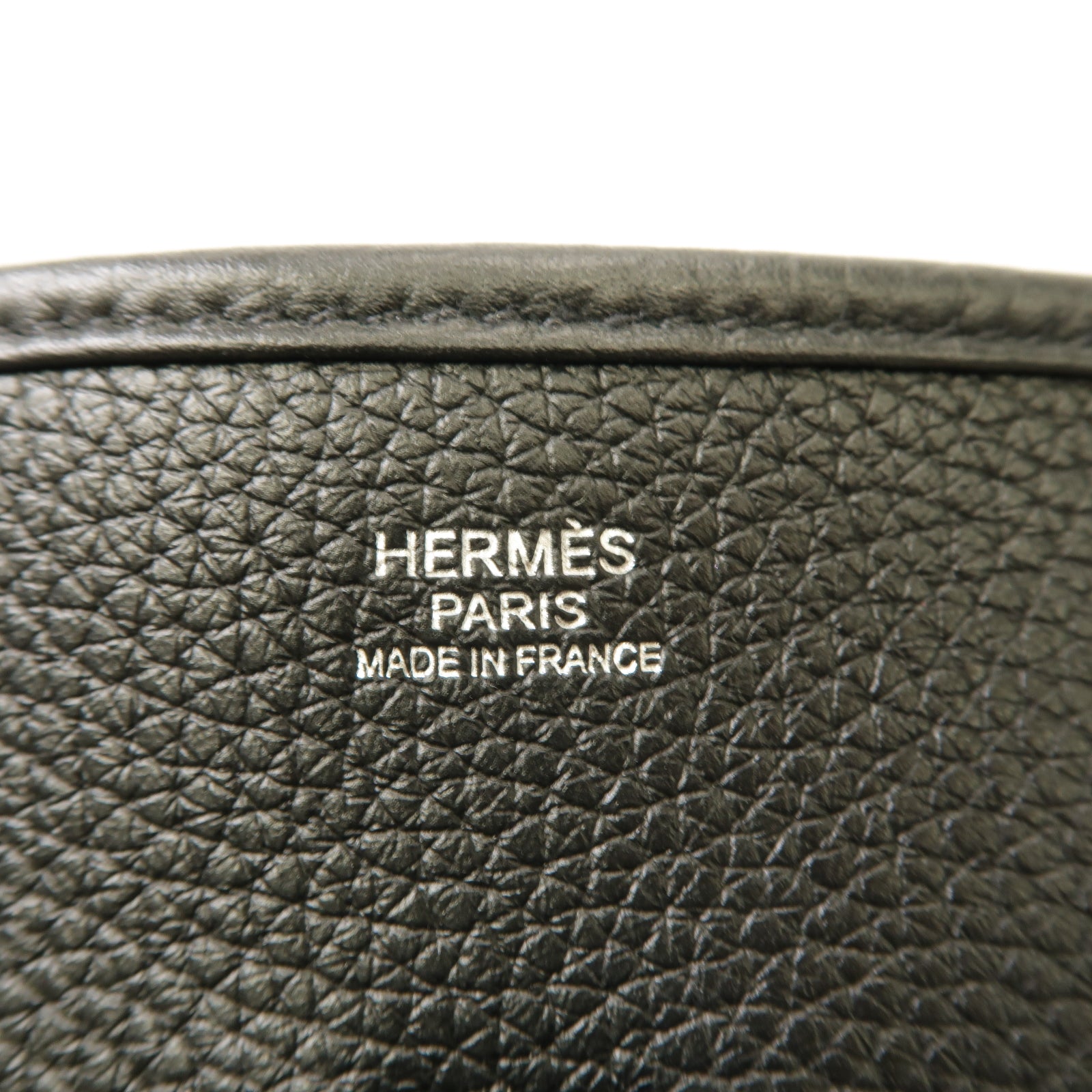HERMES 【激減優惠】Clemence皮革Evelyne PM銀扣肩背袋Noir/黑色