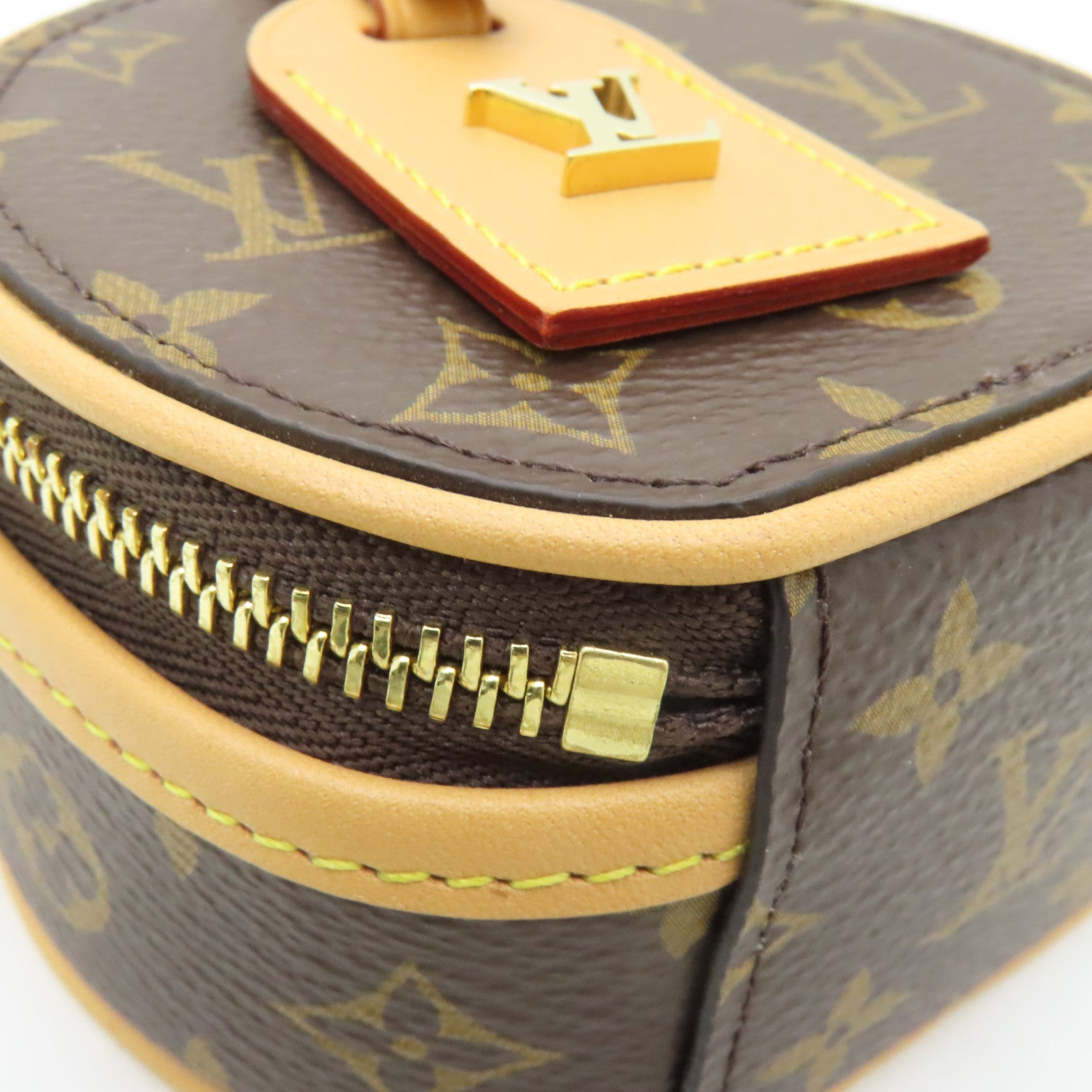 LOUIS VUITTON 【激減優惠】Monogram Boite Chapeau Necklace金扣鏈帶肩背袋棕色