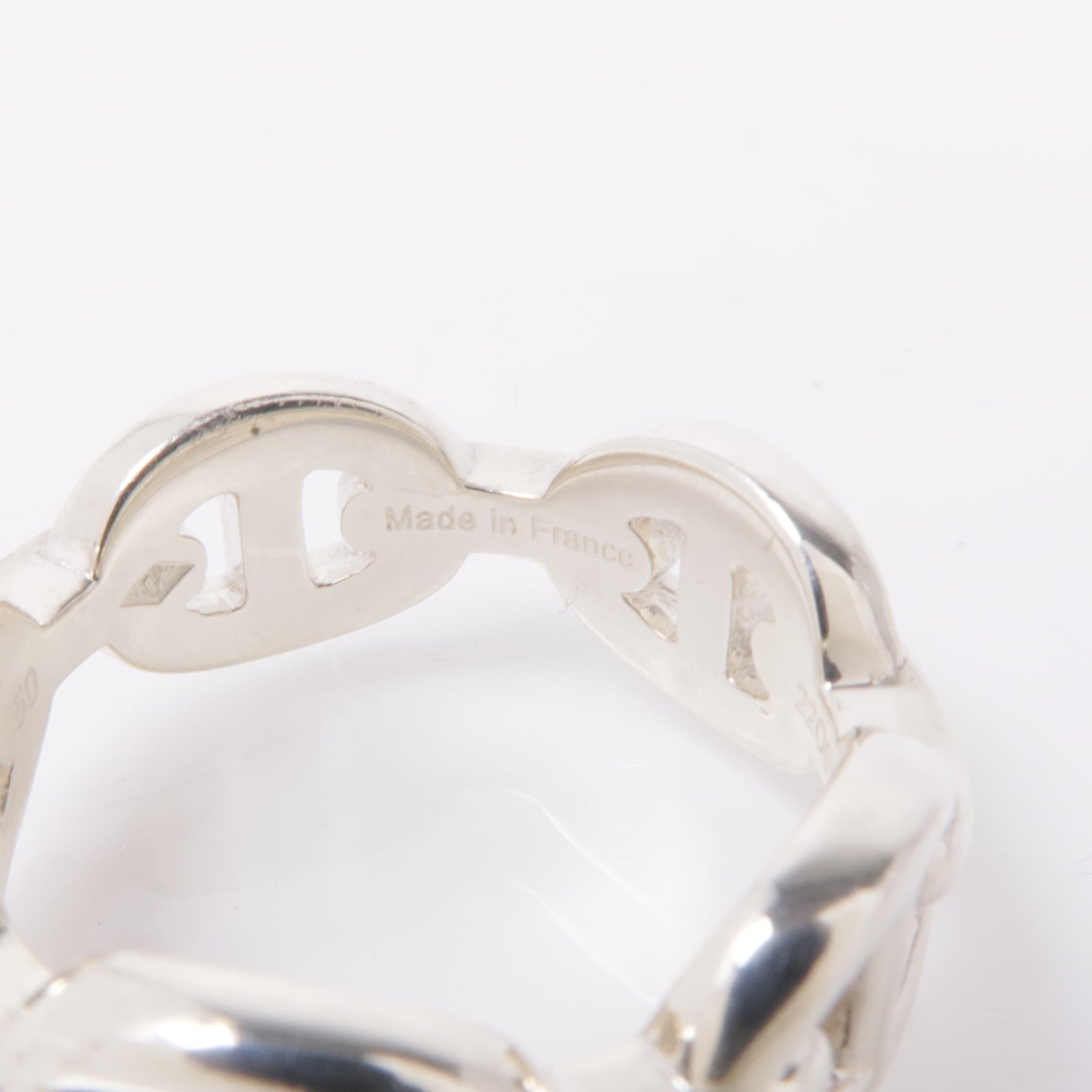 HERMES 925純銀Chaine D'ancre Enchainee Ring戒指Hermes#50/US#5.25